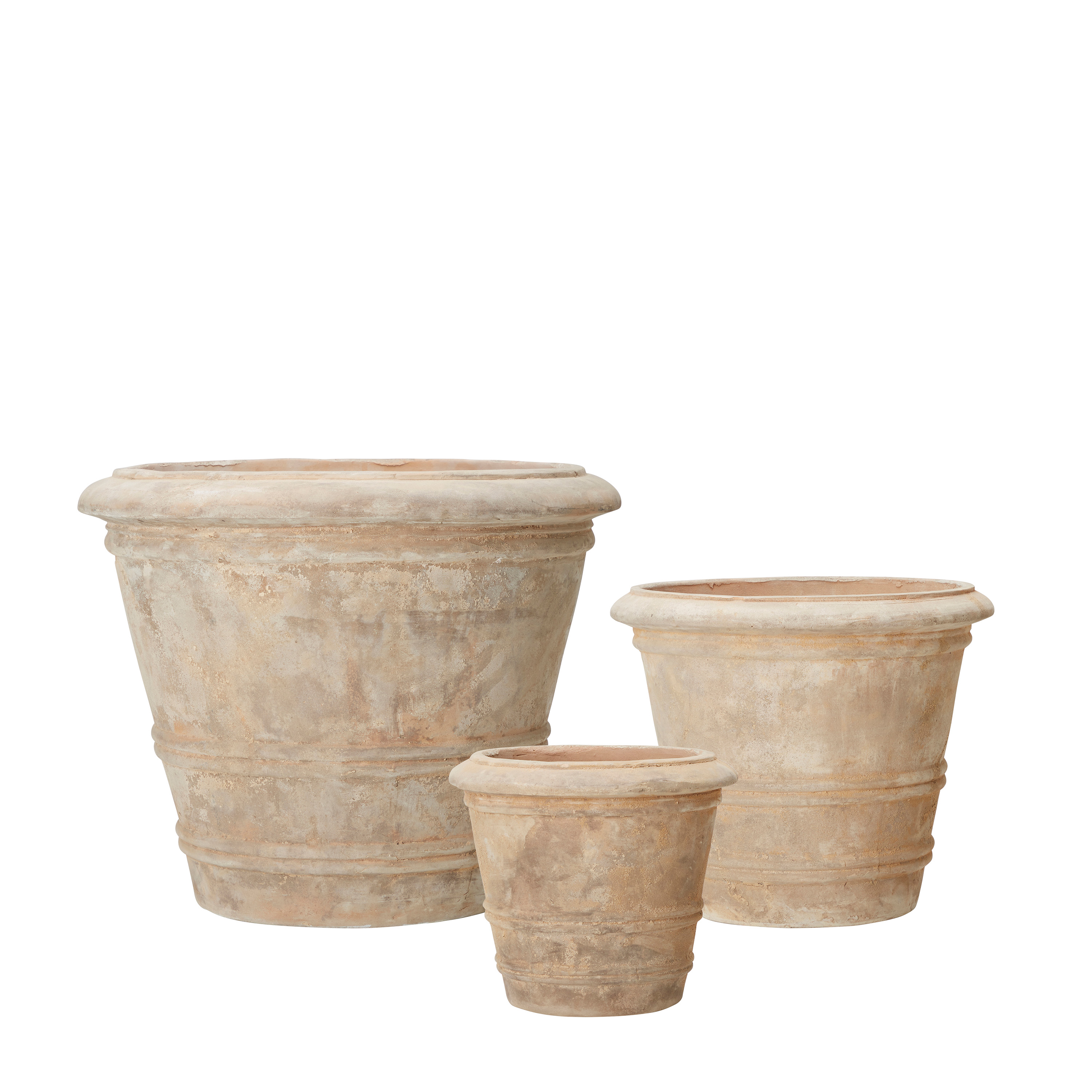 Wikholm Form - Quinn Krug Antik Terrakotta 3er-Pack - Beige - Blumentöpfe im Freien