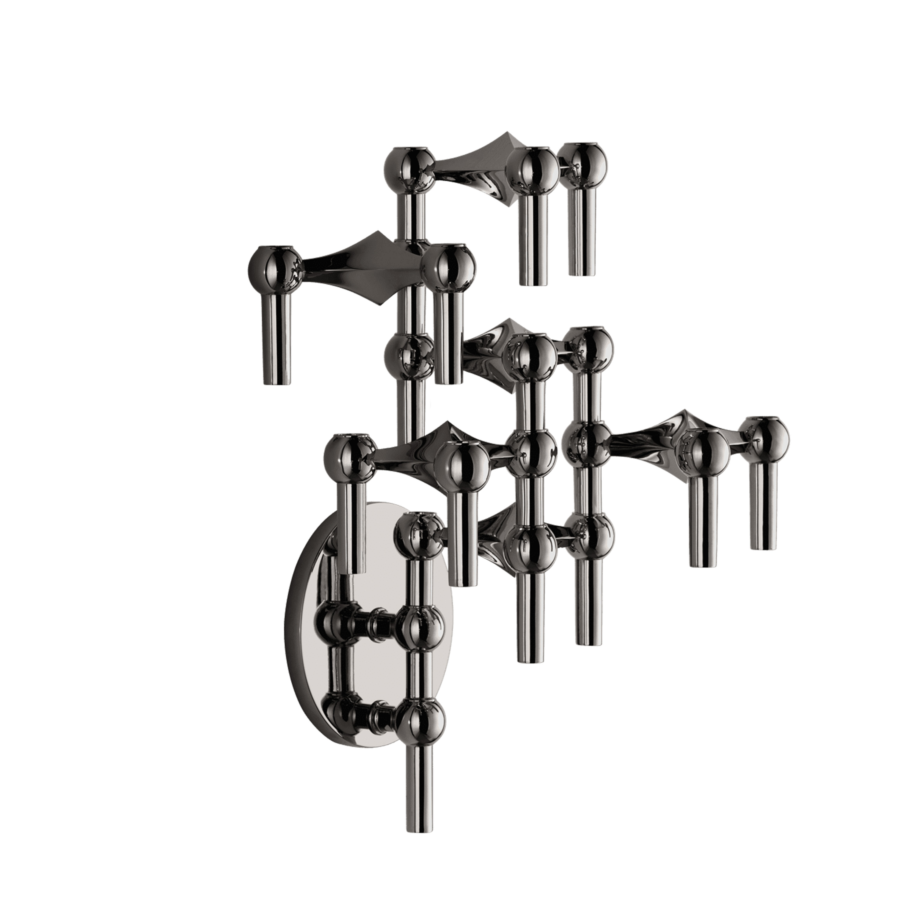 Stoff STOFF Nagel Väggljusstake Ljusstake Black Chrome
