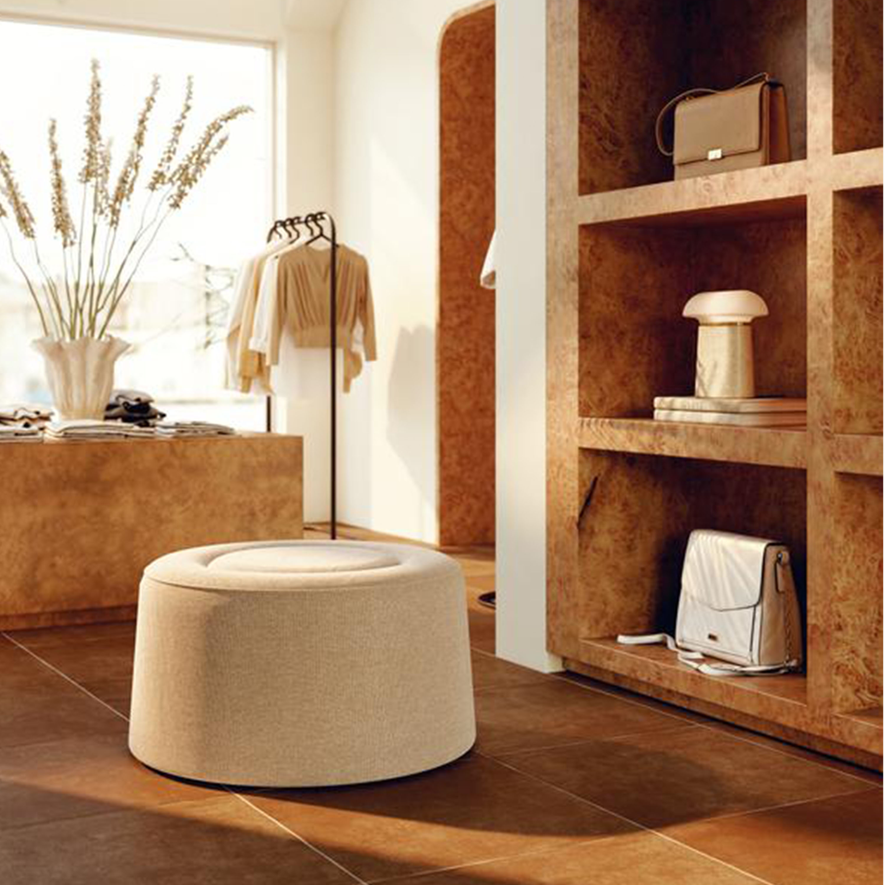 Woud Praline Rahi Luonnollinen bouclé Ø78