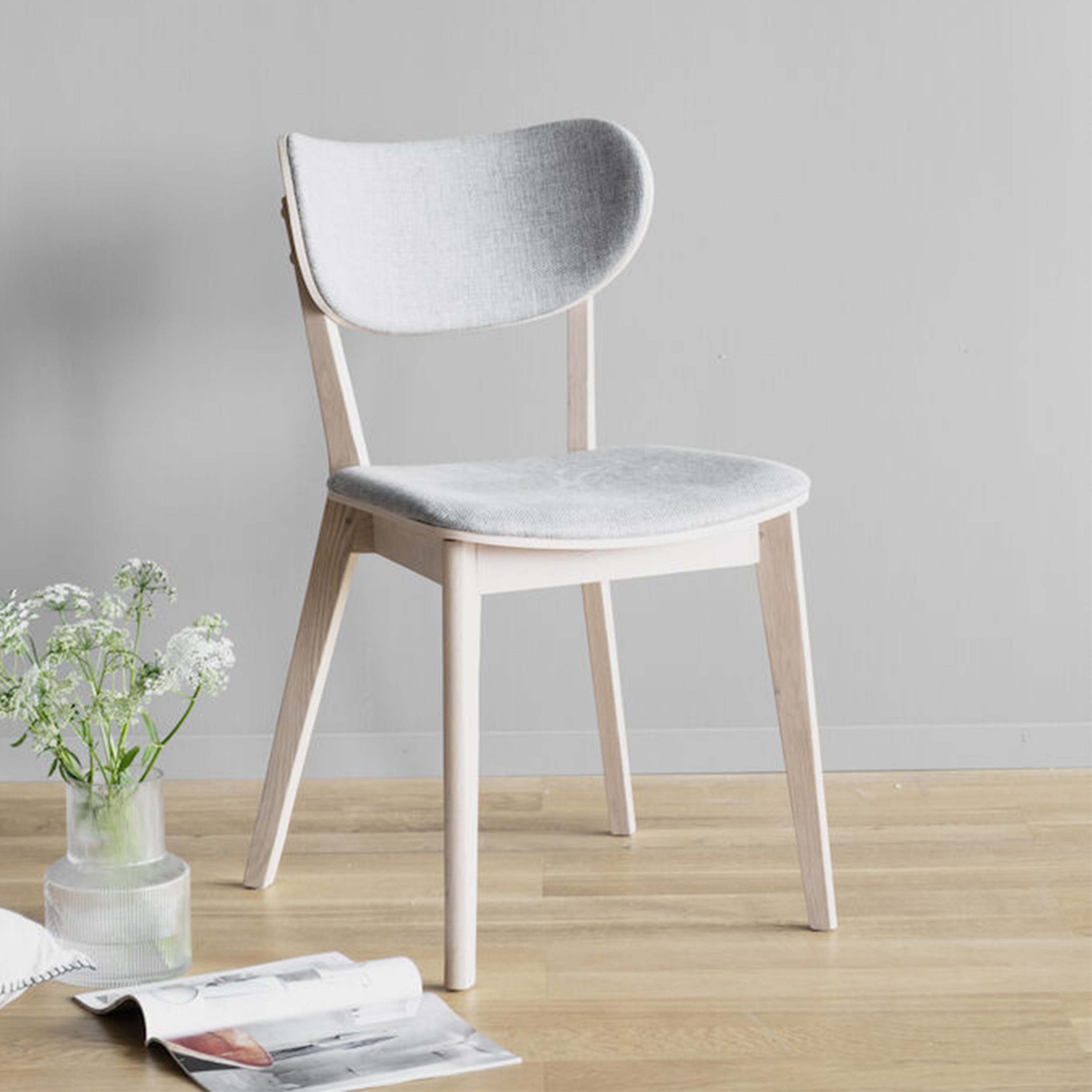 Rowico Home Kato Matstol Vitpigmenterad/Ljusgrå