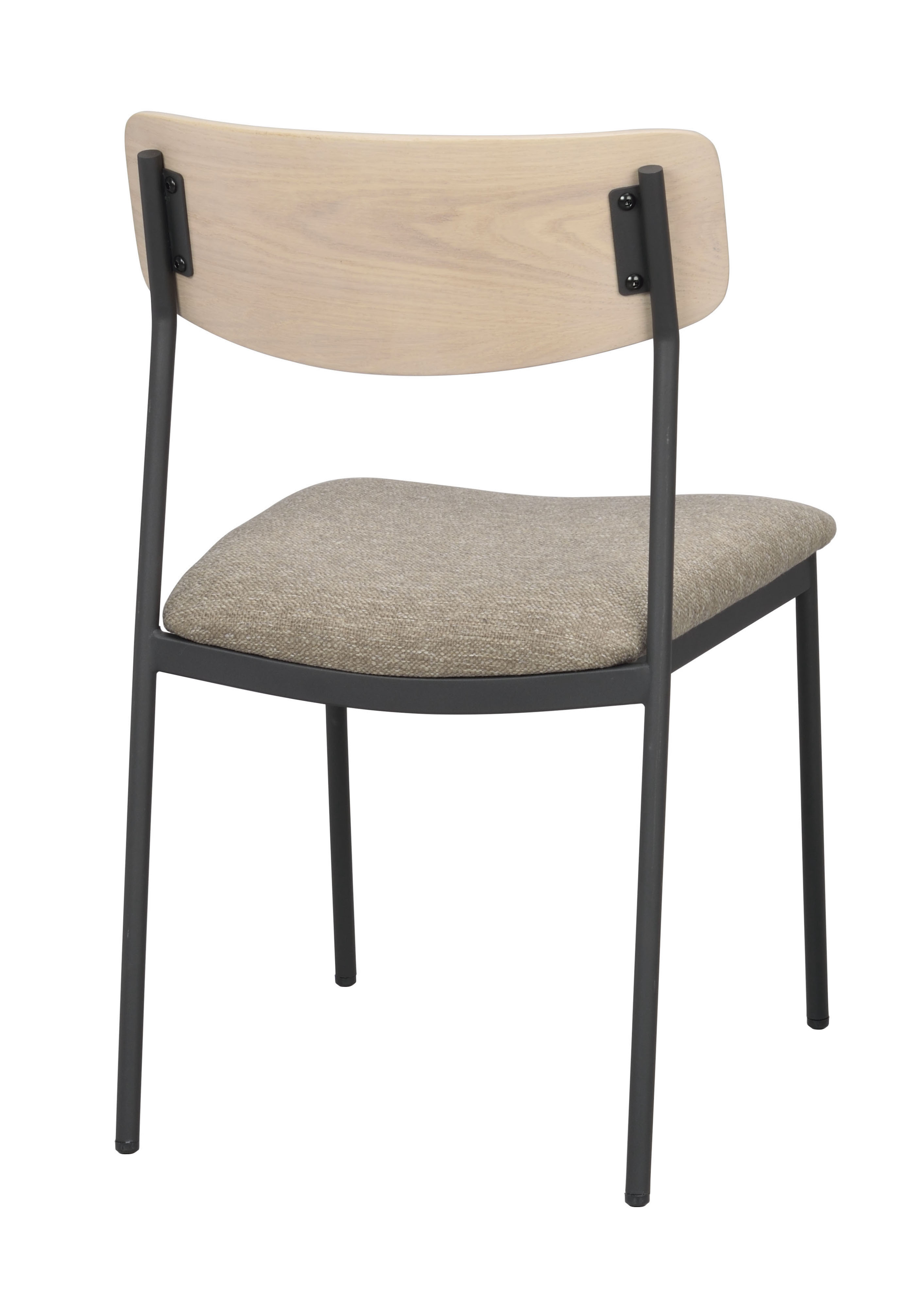 Rowico Home Maymont Esszimmerstuhl Weiß Pigmentierte Eiche/Dunkelbeige/Schwarz