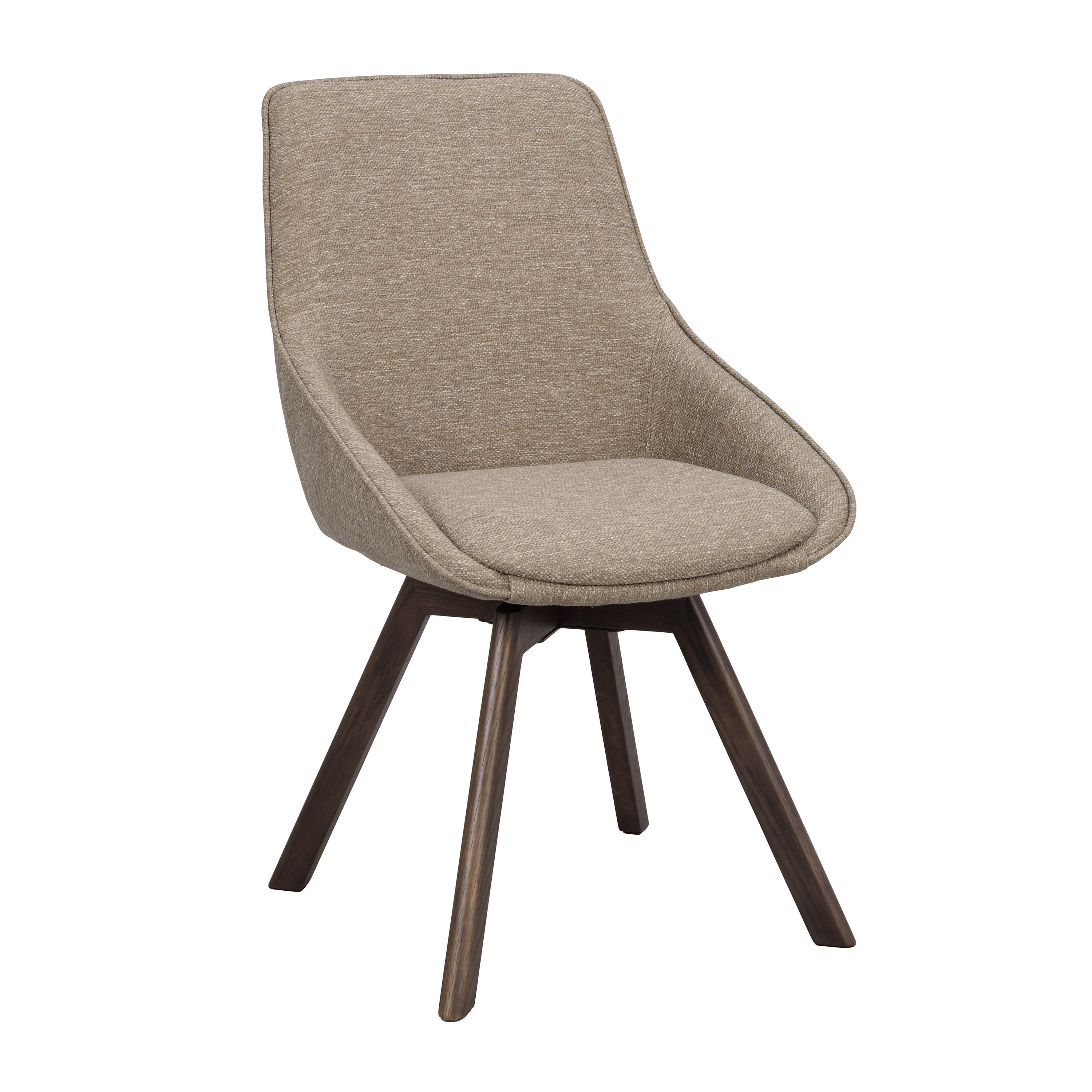 Alison Esszimmerstuhl Dunkelbeige/Braune Eiche