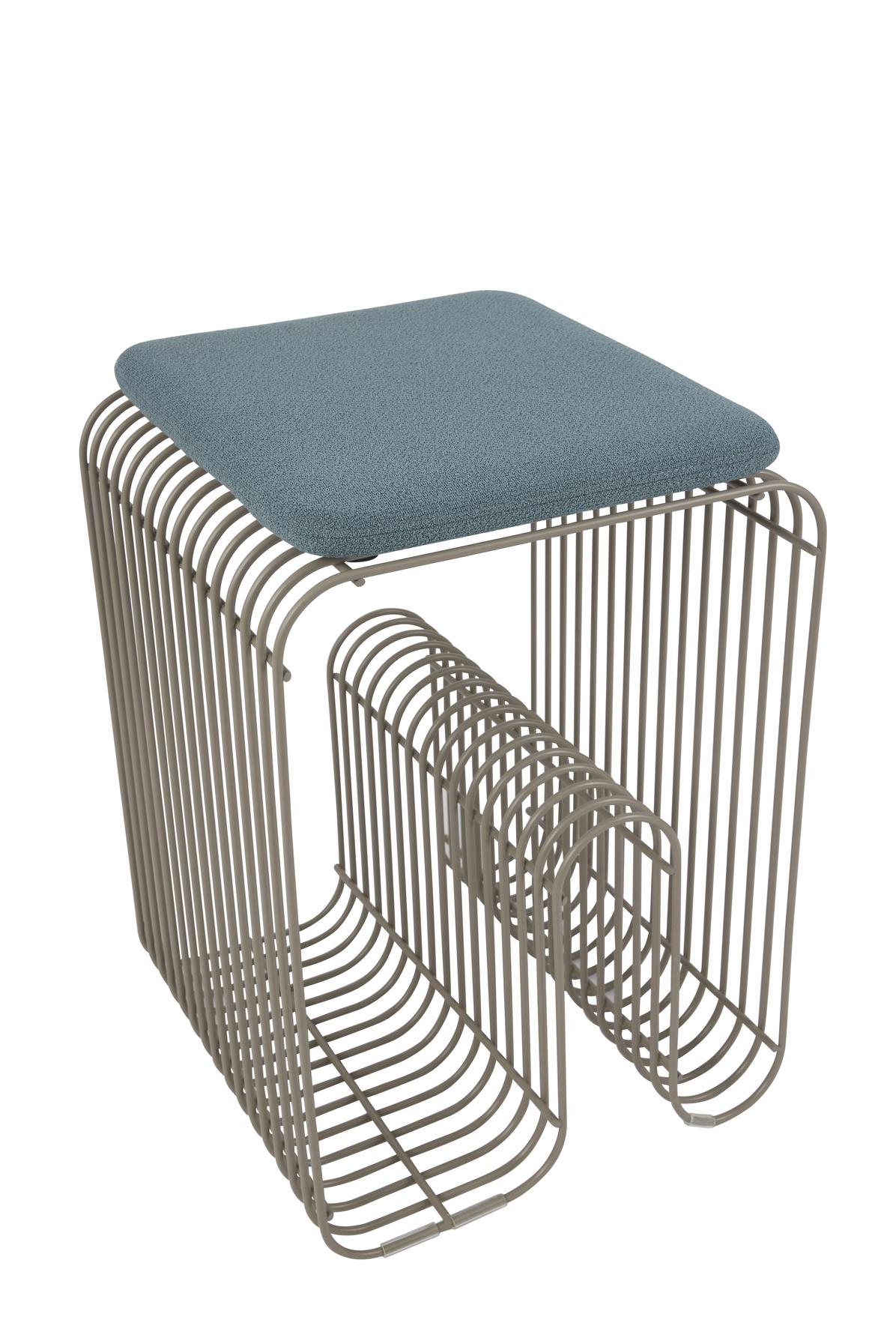 AYTM Curva Sitzeinlage Dusty Blue Bouclé 33x27