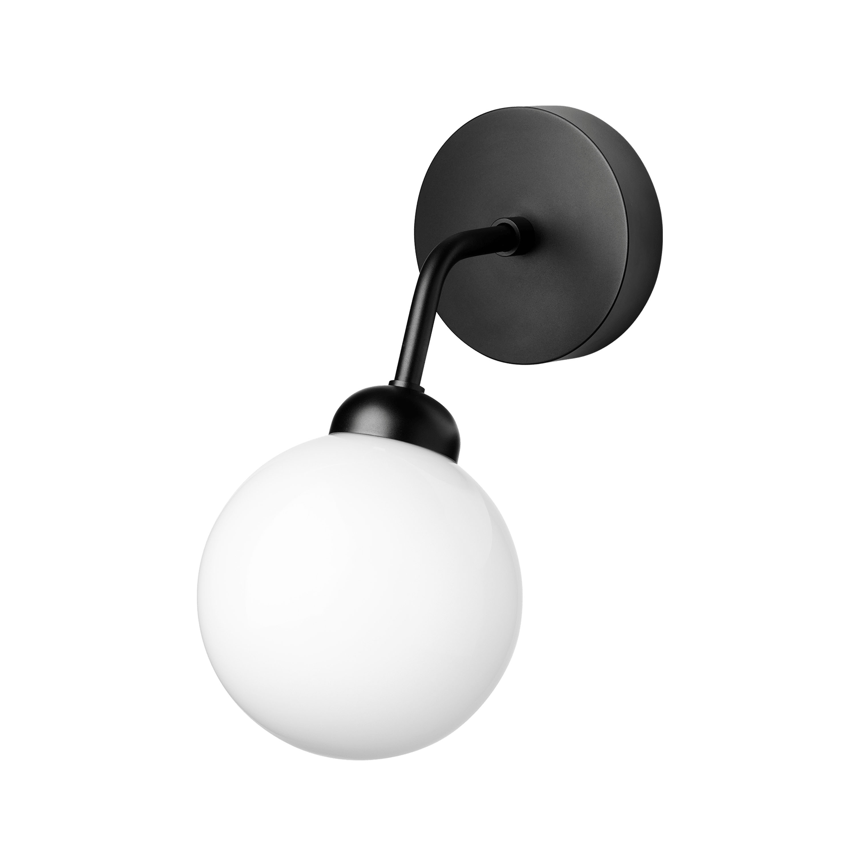 Apiales wall lamp Satin Black/Opal
