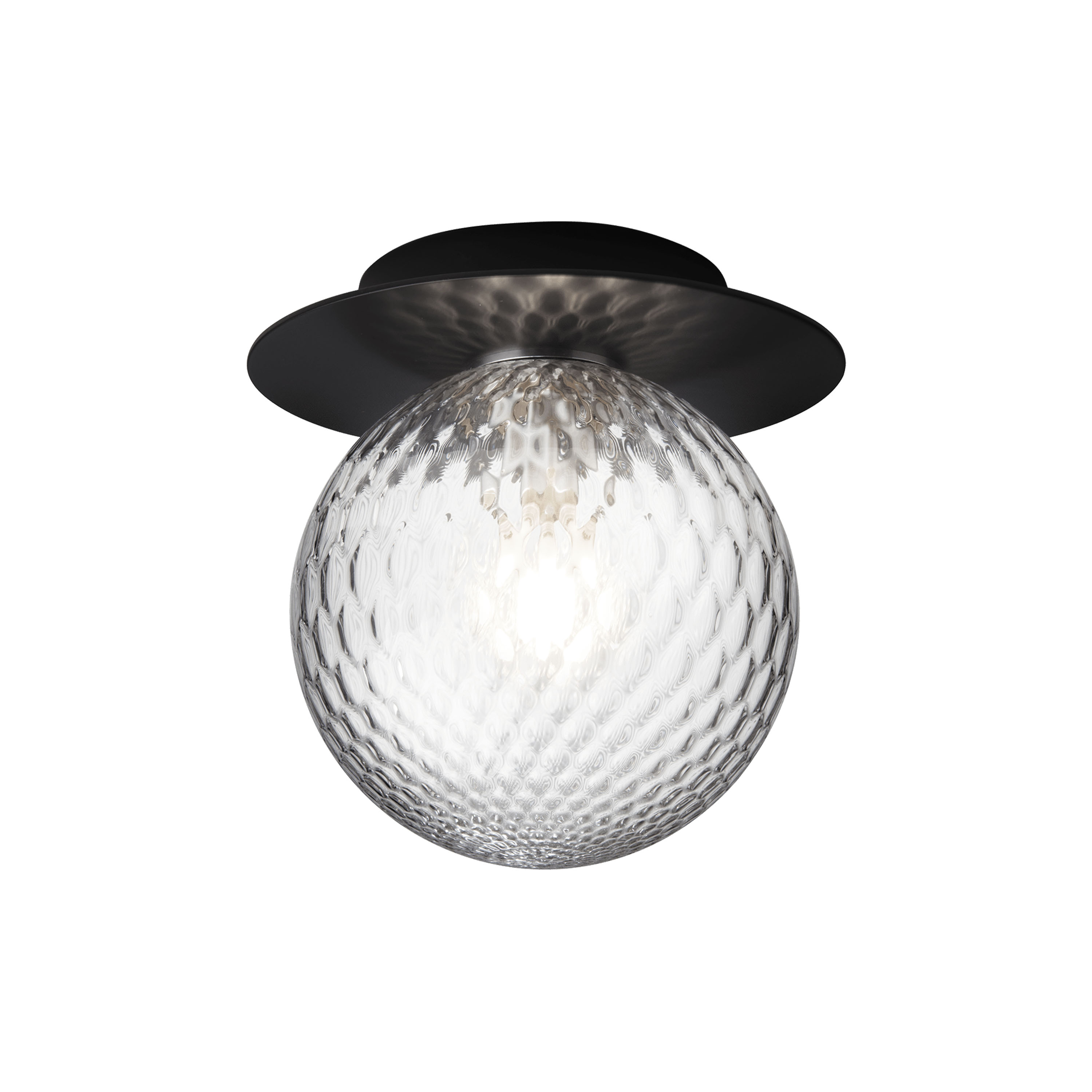 Nuura Liila 1 Vägg-/taklampa Black/Optic Clear Medium