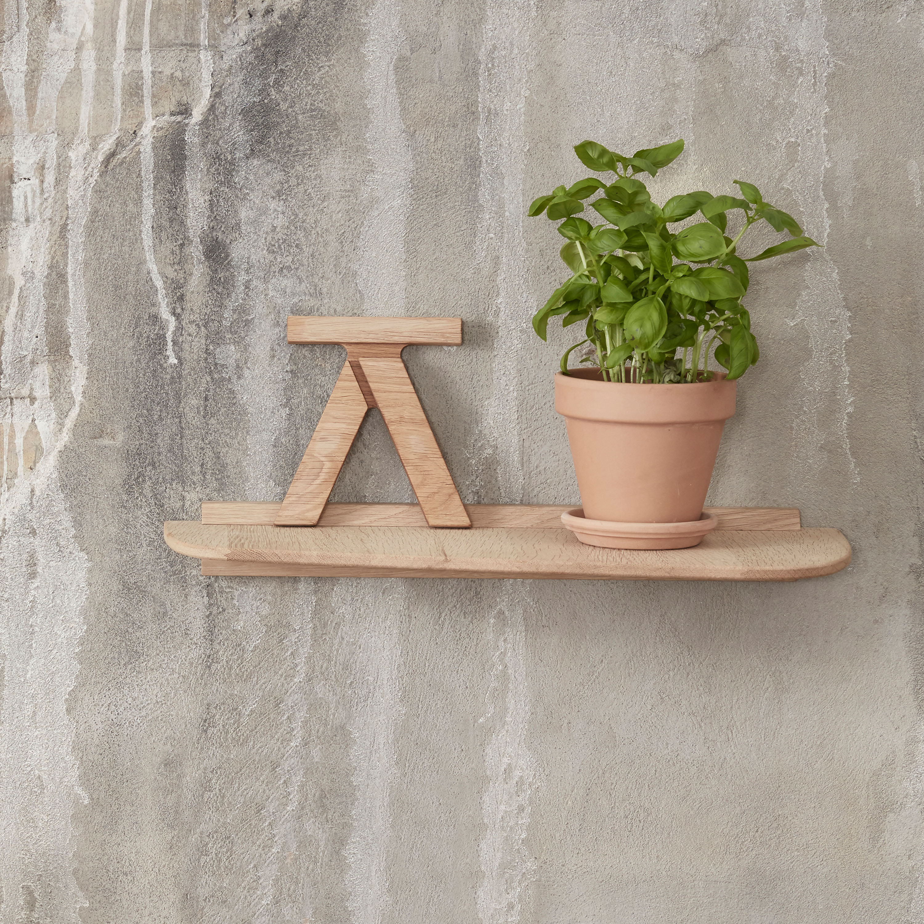 Andersen Furniture Shelf 2 Seinähylly Valkopigmentoitu Tammi 59x25