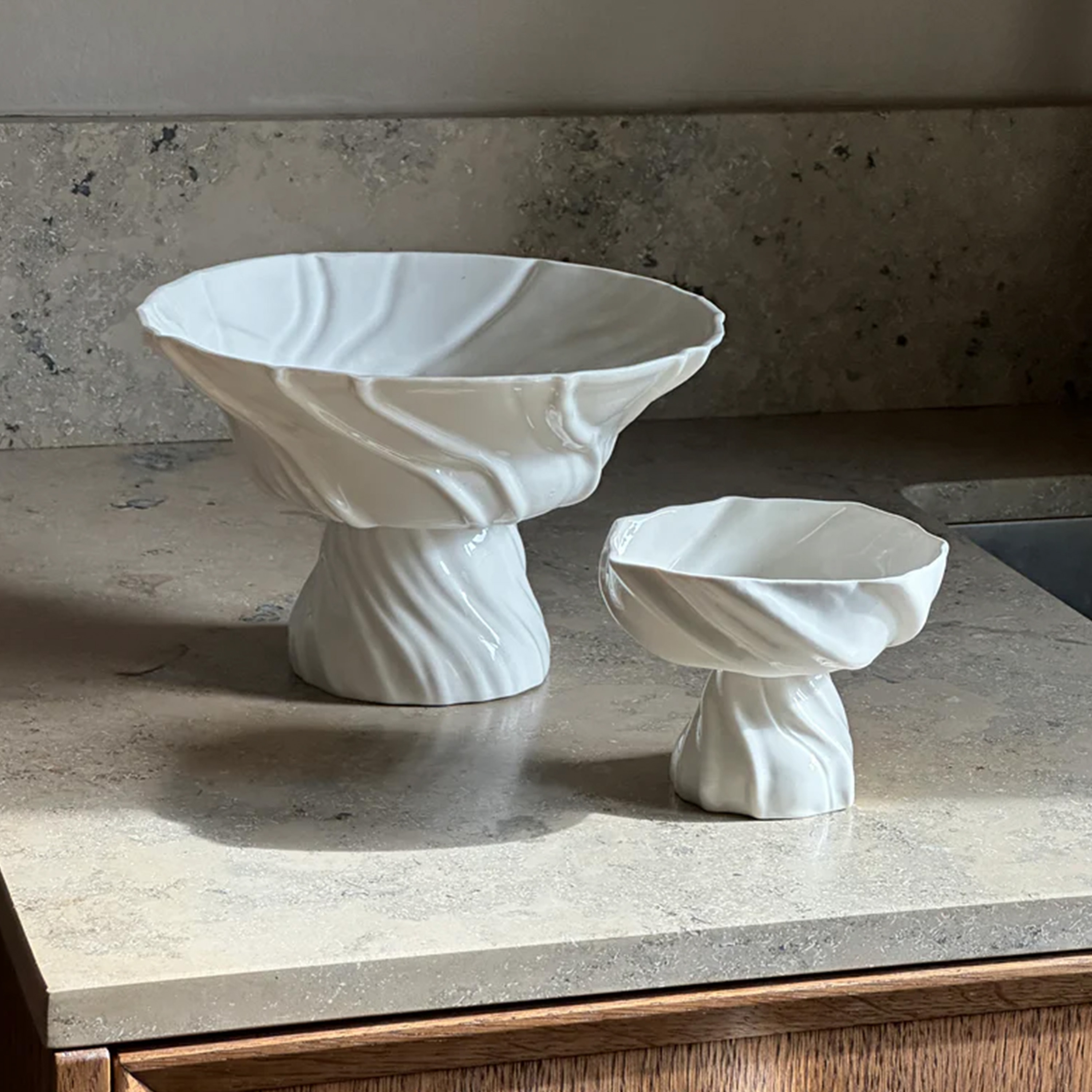 Atelier Marée The Tides Skål på Fot Hvit