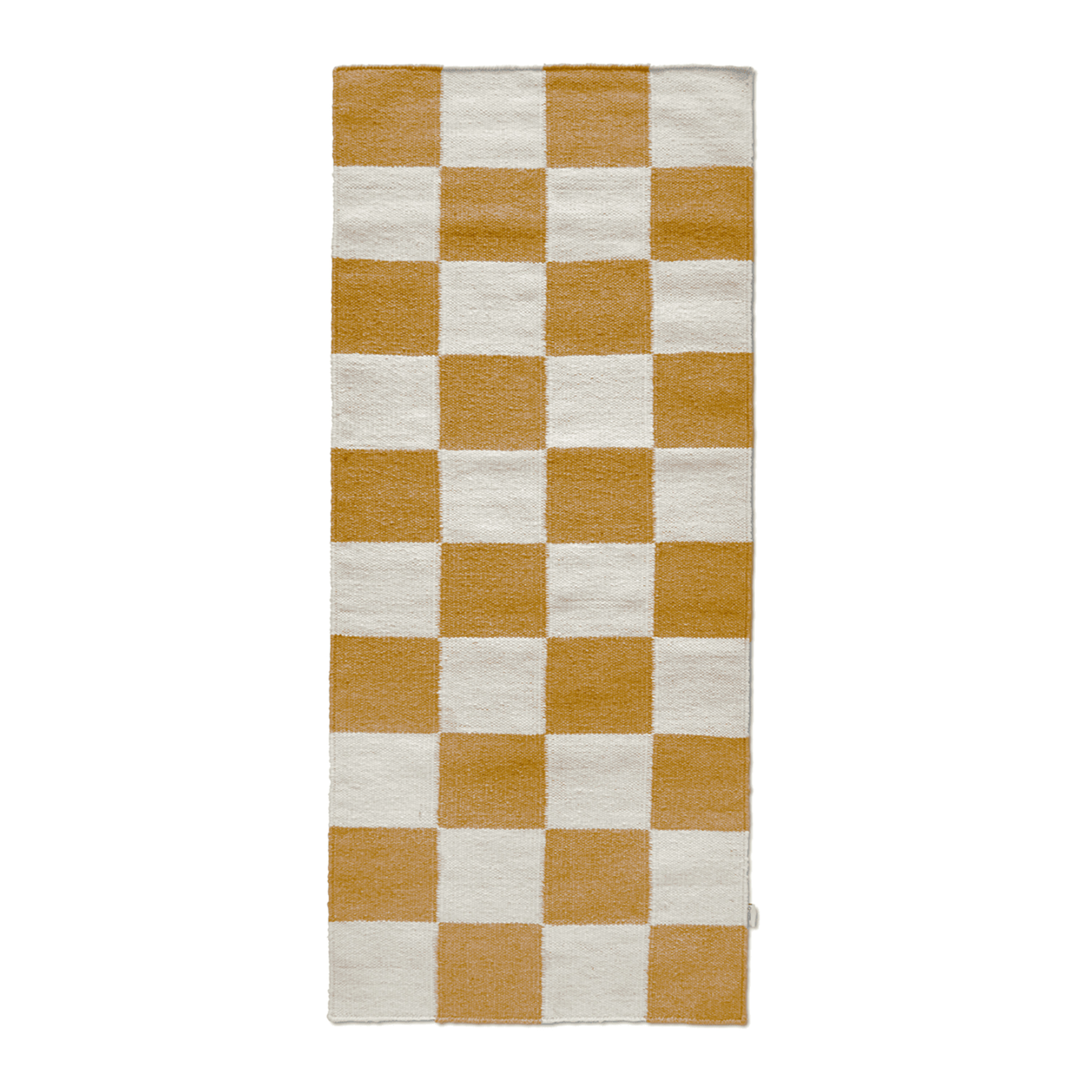 Square Gångmatta Vit/Gul 80x240