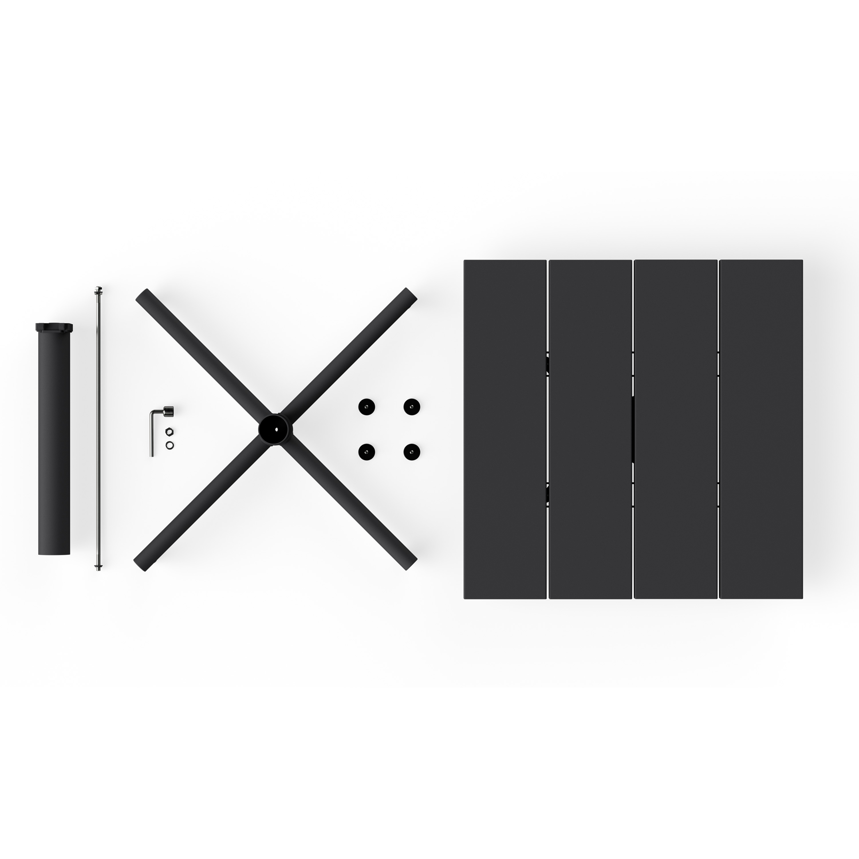 Fatboy Fred's Square Bistreau Bord Anthracite 80x80