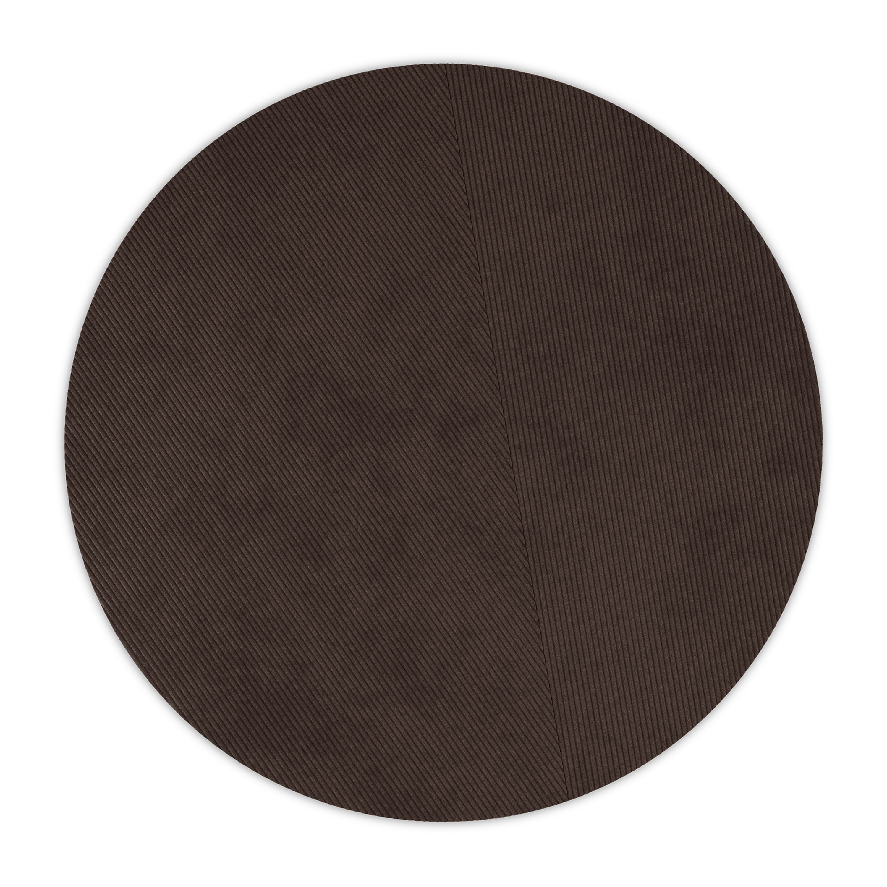 Row Rund Ullmatta Dark brown Ø270