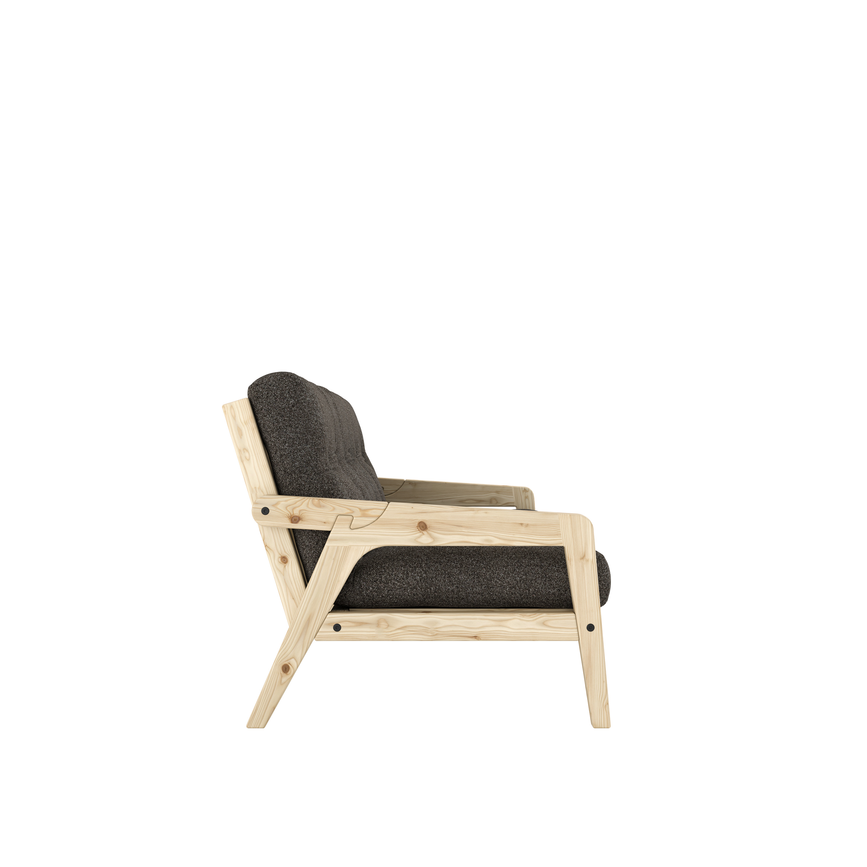 Karup Design Grab Bäddsoffa Clear Lacquered/Mellow Brown 204cm