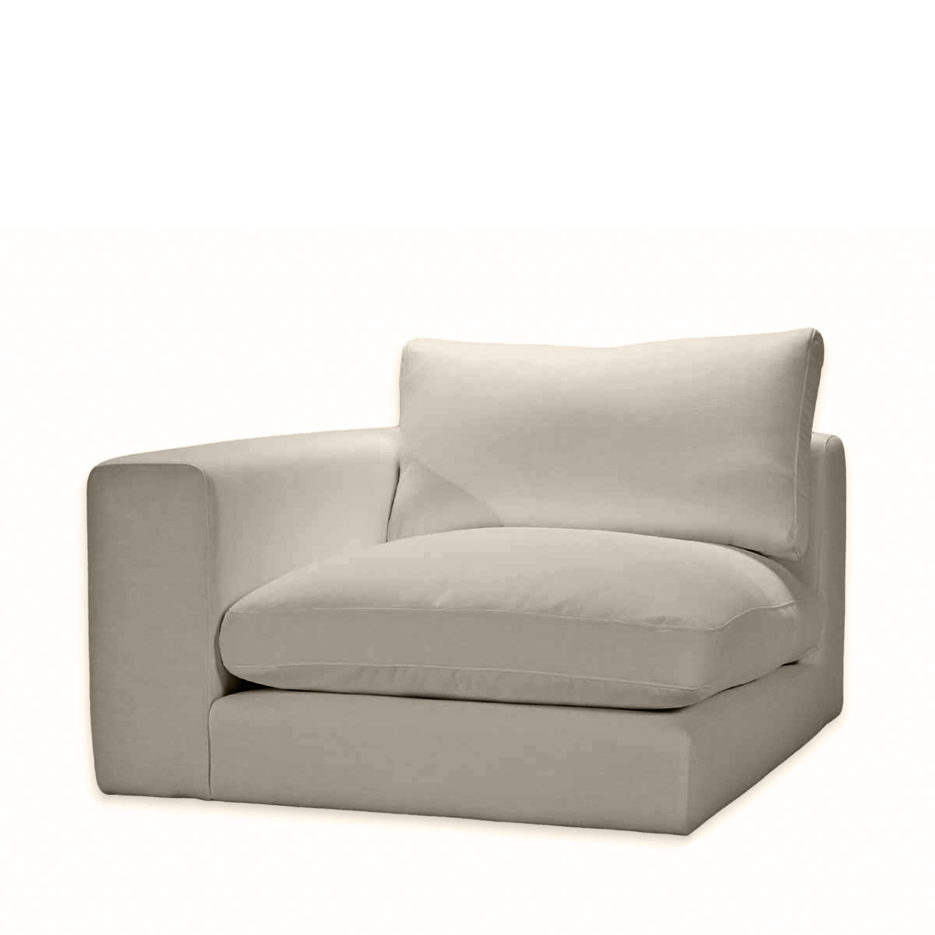 Capri 1-sits Soffmodul Vänster Armstöd Taupe 107cm