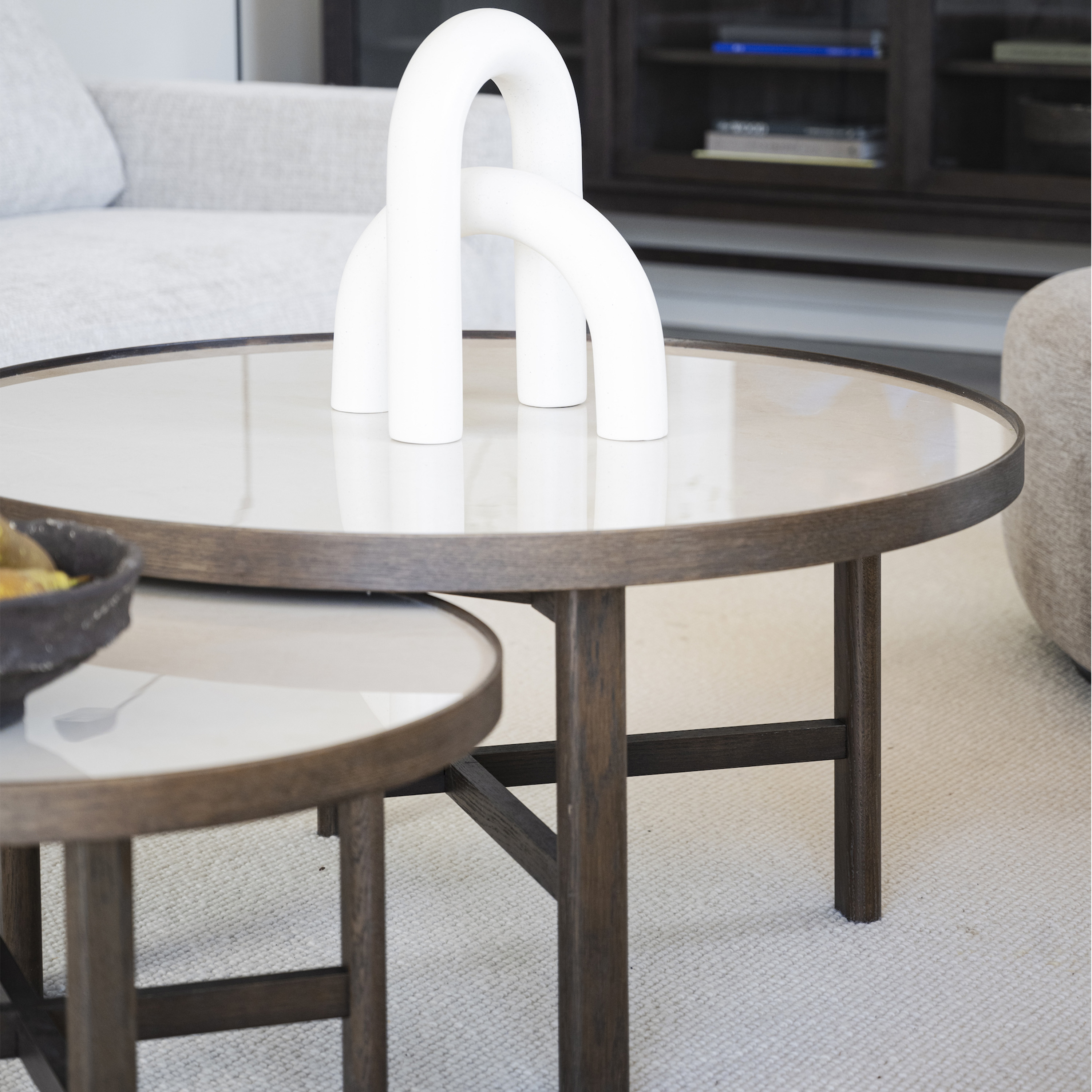 Rowico Home Marsden Soffbord Beige/Brun Ø60