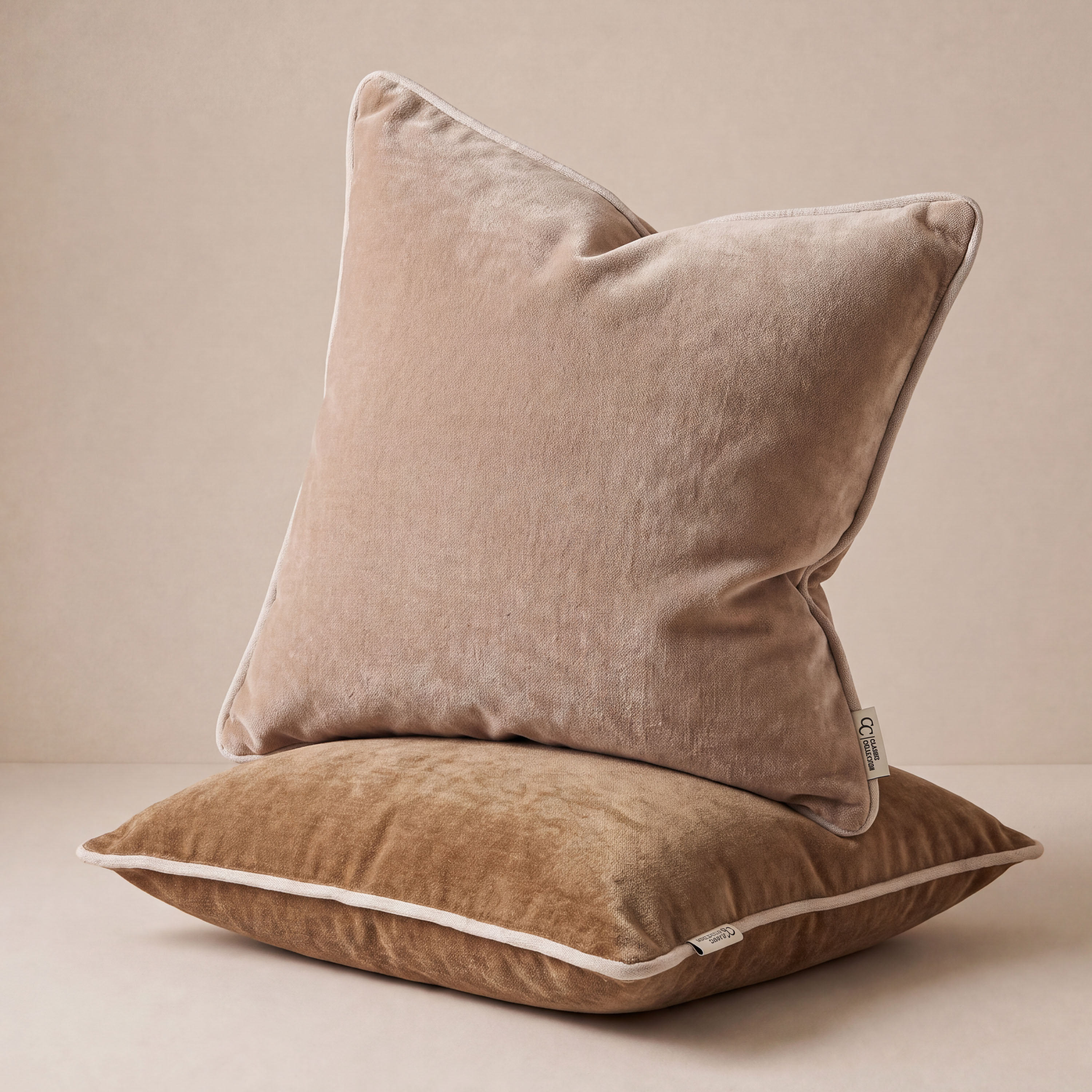 Classic Collection Velvet Stonewash Kuddfodral Beige 50x50