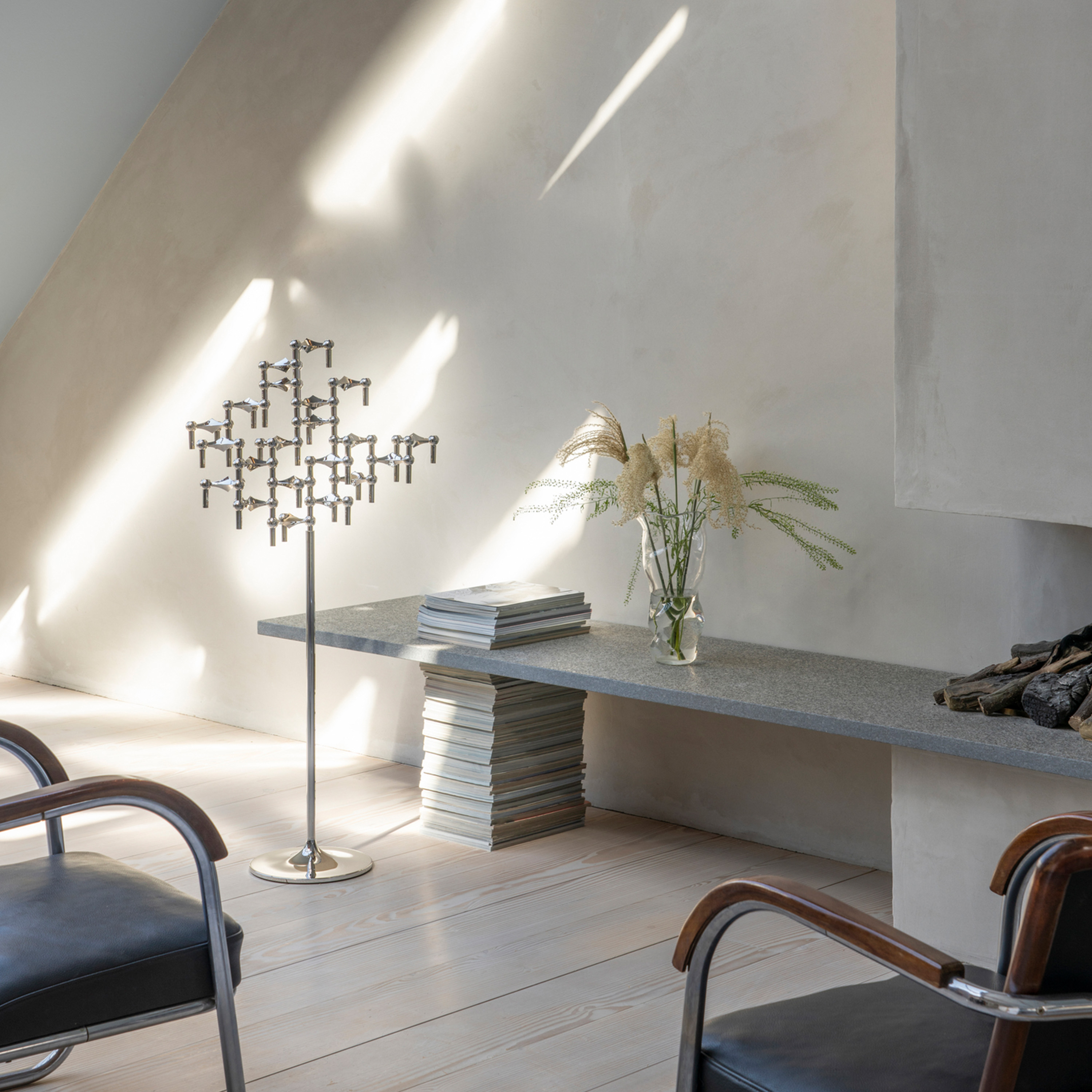 Stoff STOFF Nagel Lattiakynttilänjalka Kromi