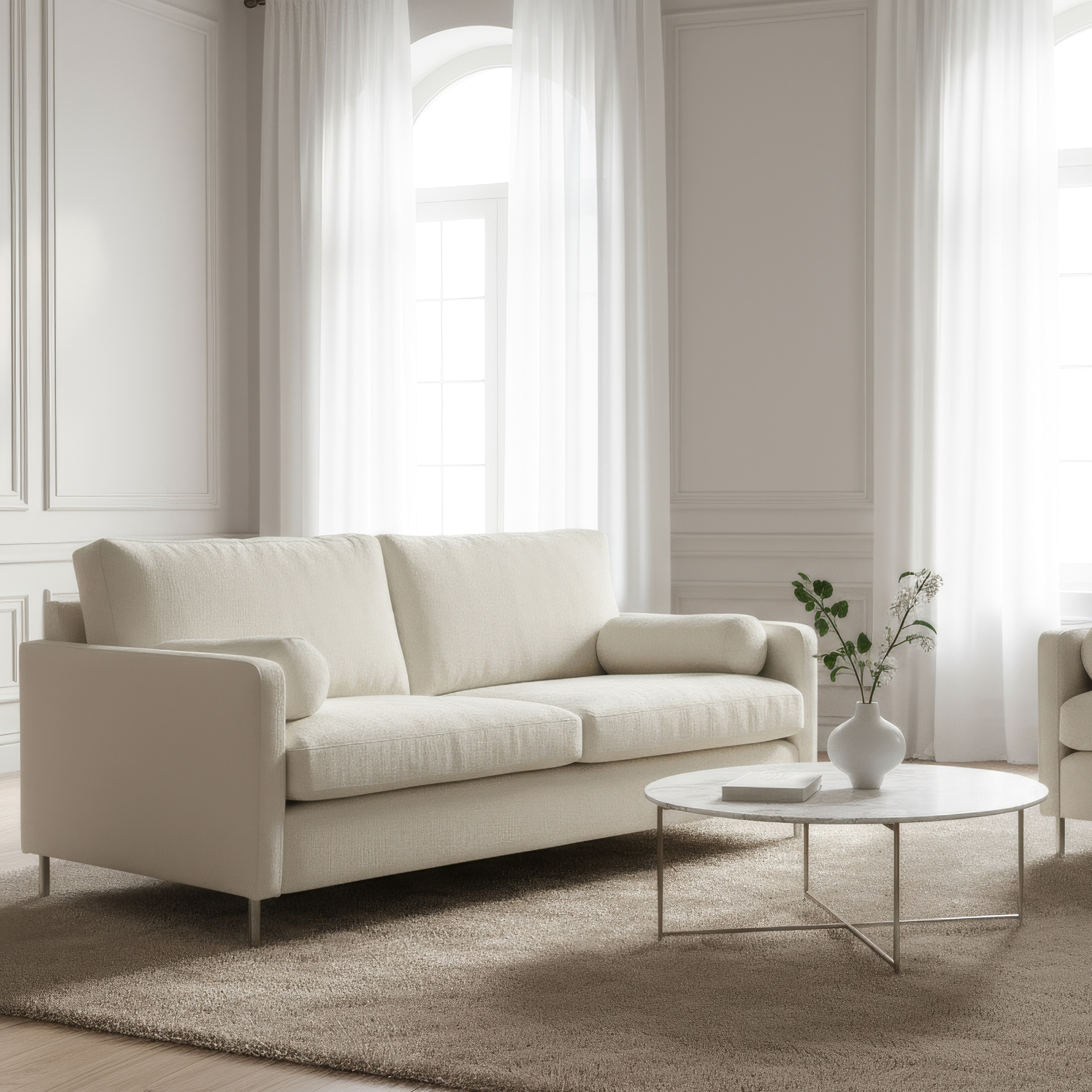 Sleepo Collection Åre 2-seters Sofa Krem 177cm