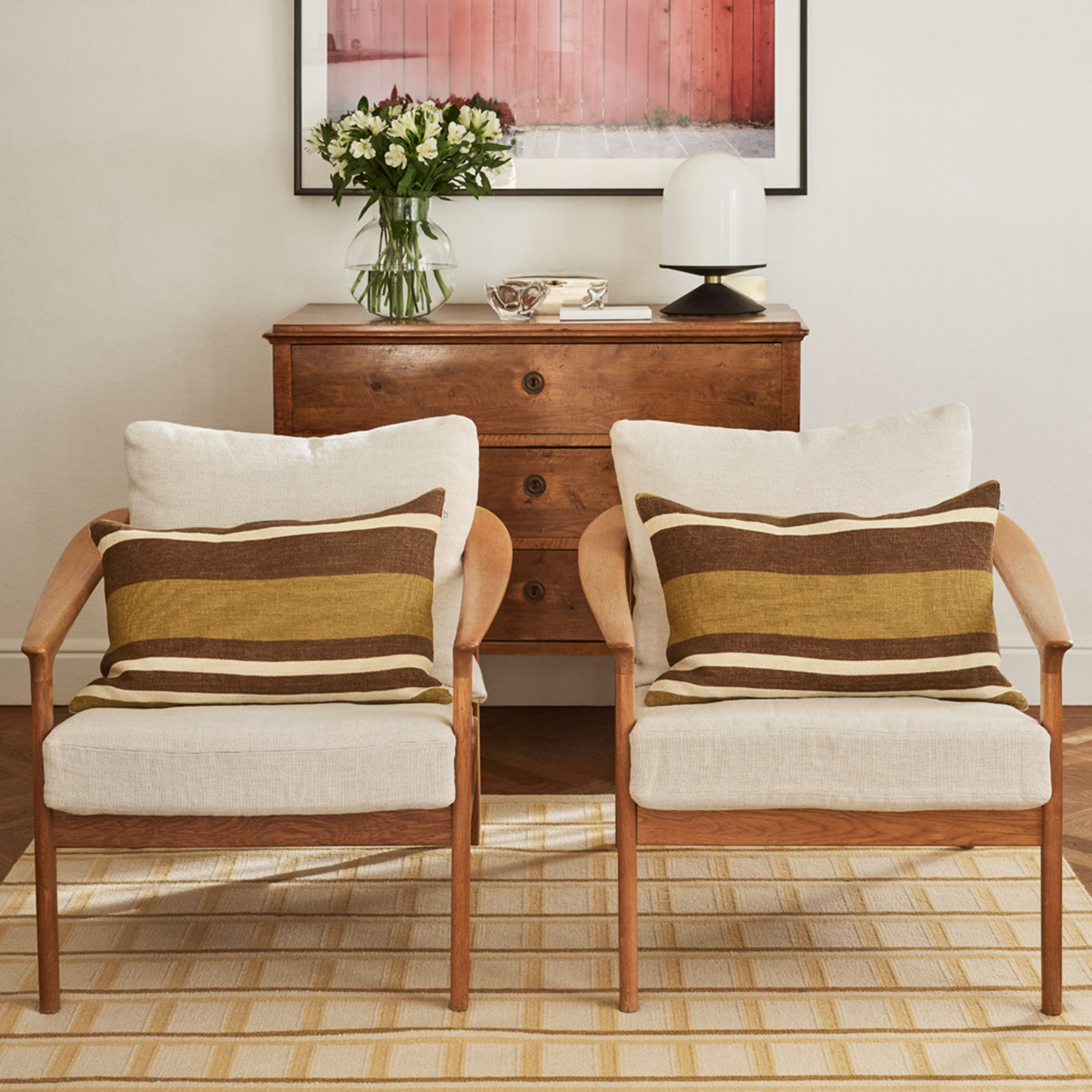 Vera Tyynyliina Masala Yellow/Taupe 40x60