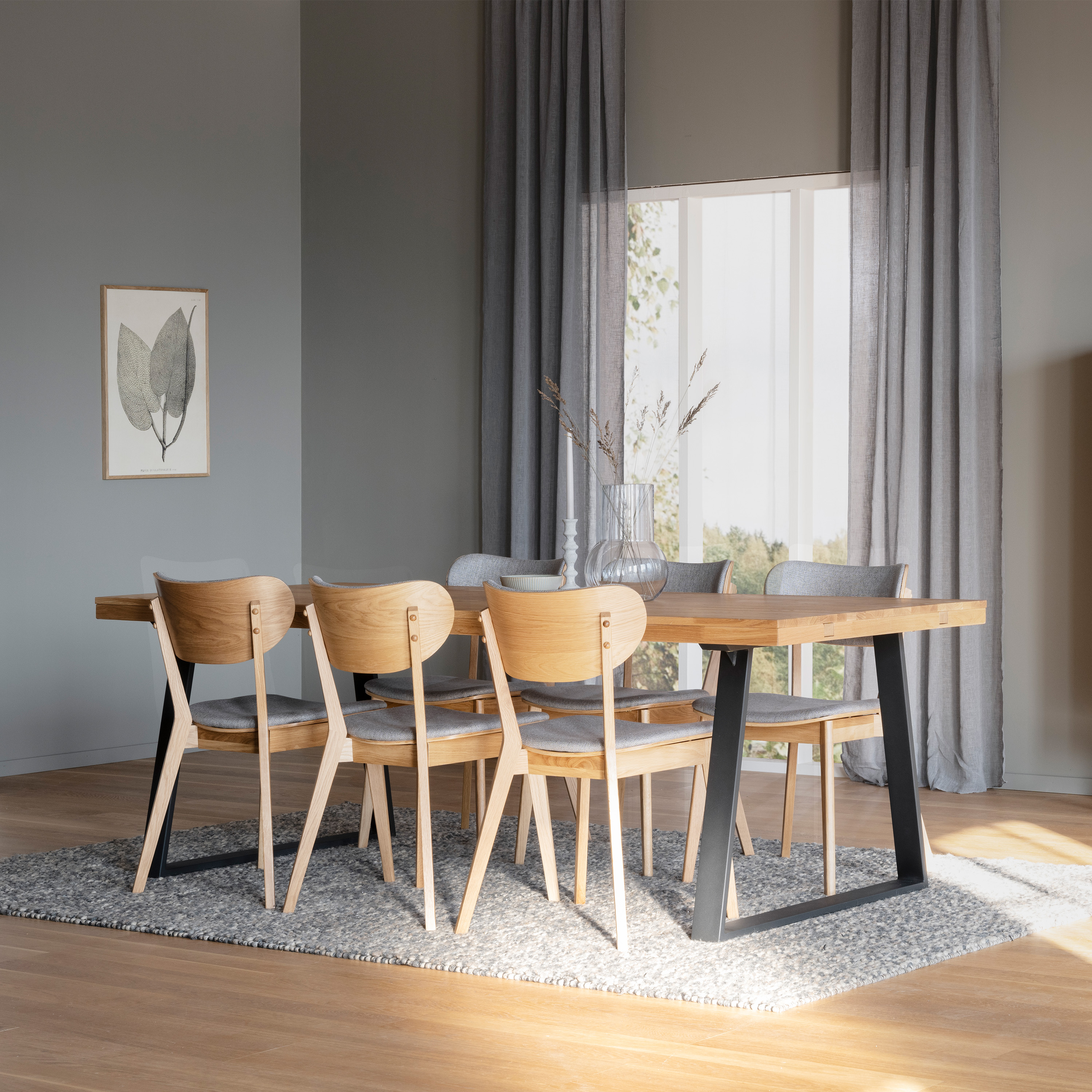 Rowico Home Brooklyn Esstisch U-Bein Eiche 220cm