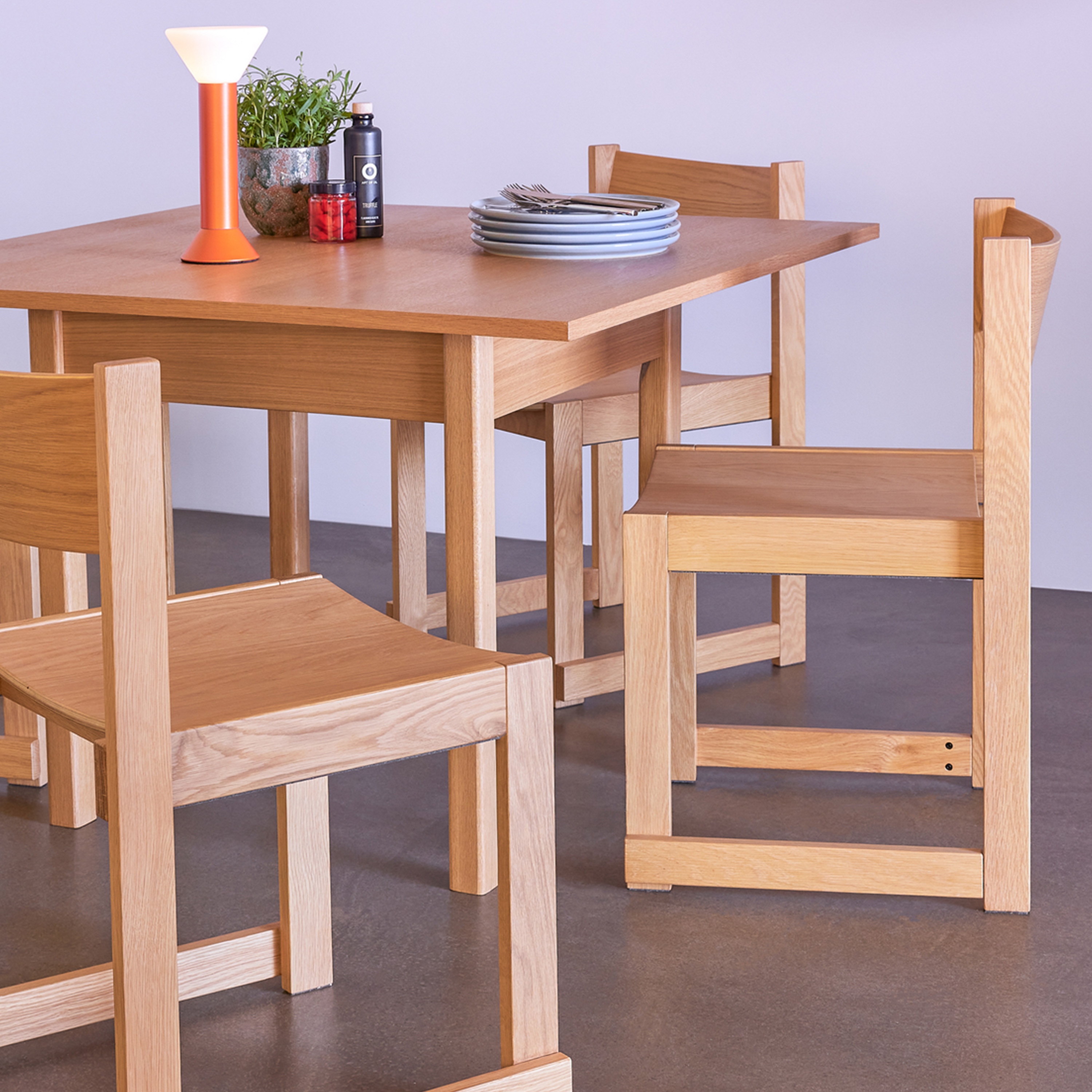 Hübsch Geo Spisebord Natural 110x110