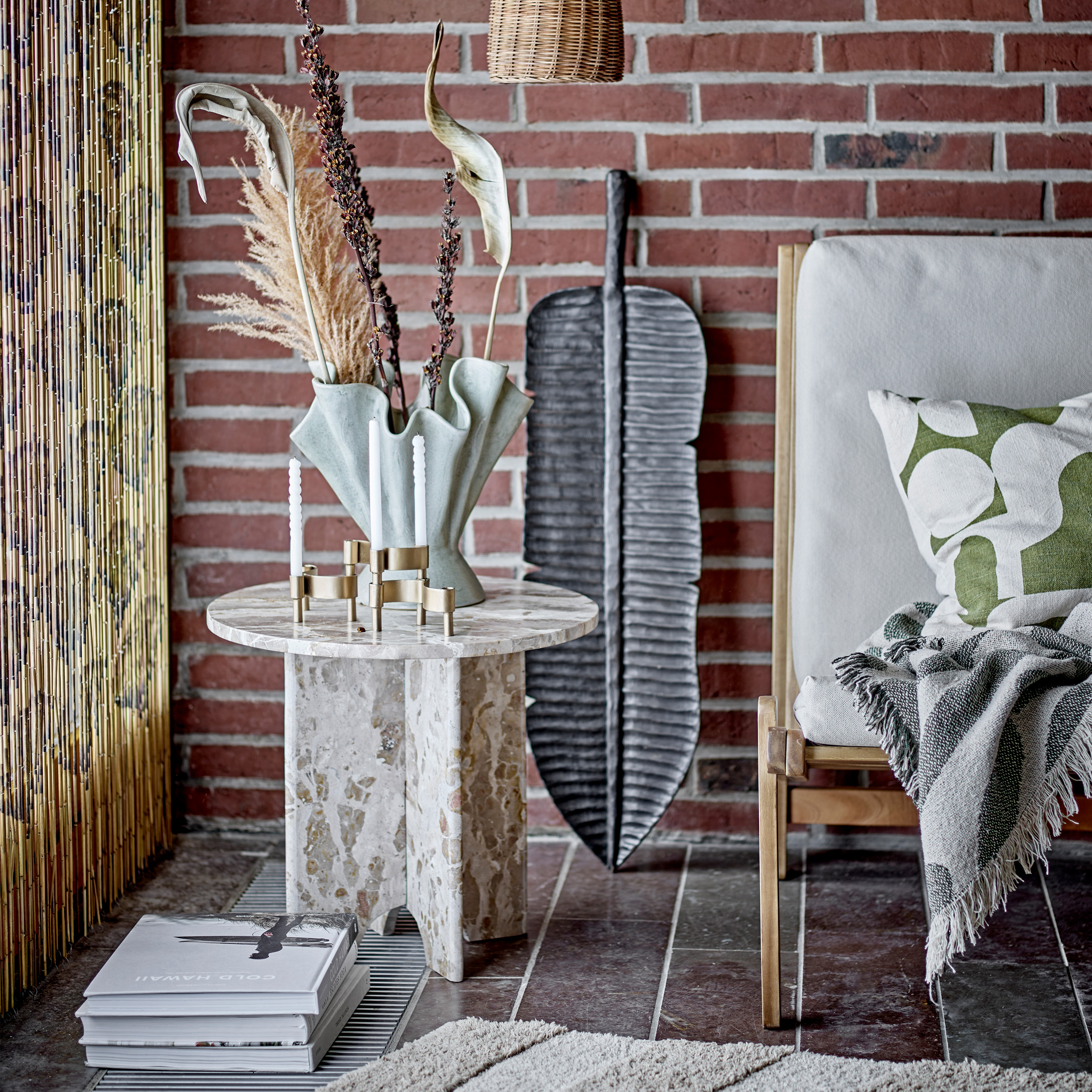 Bloomingville Jasmia Sidobord Marmor Brown