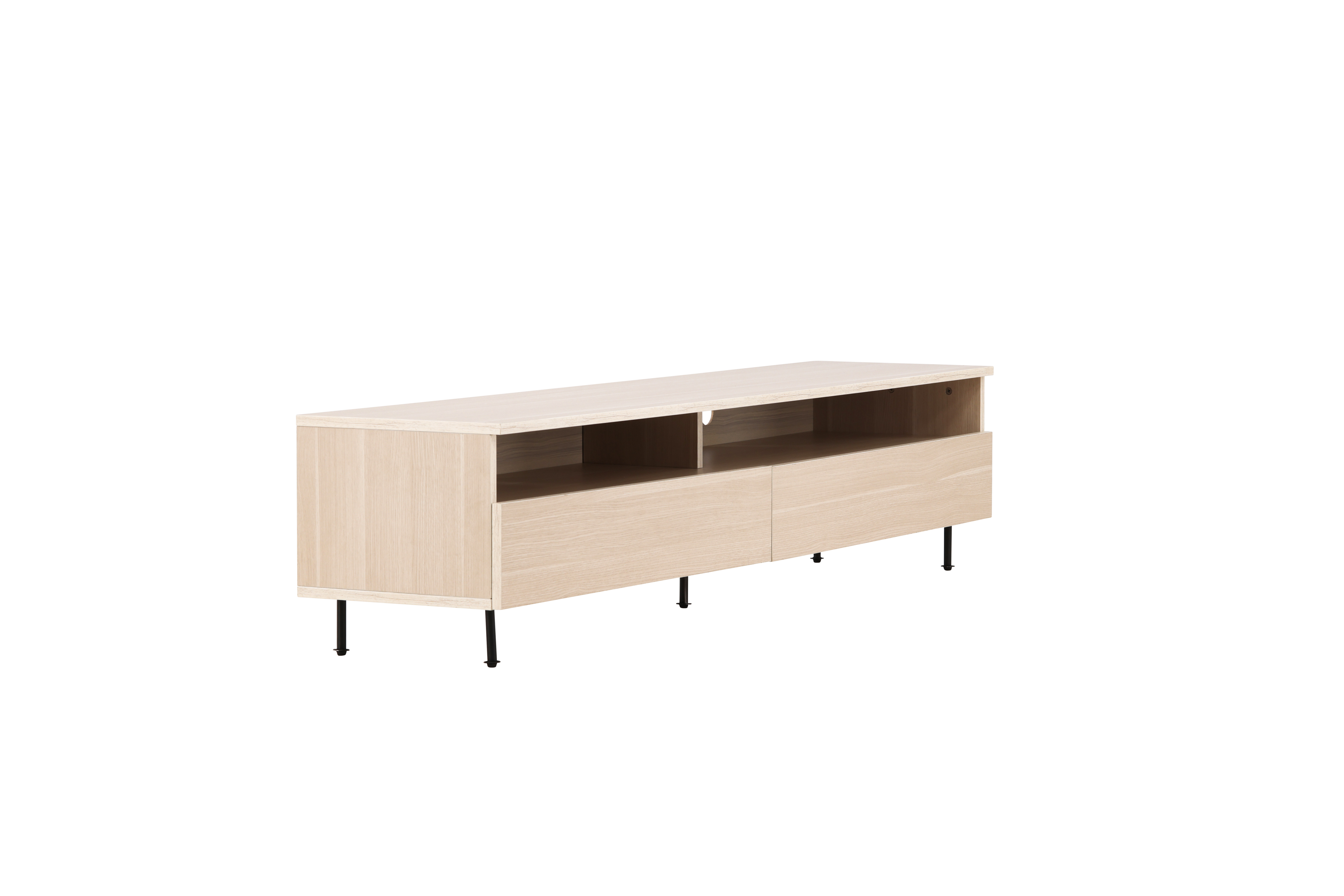 Venture Home Navarra TV-Bänk Matte Black/Whitewash 180cm