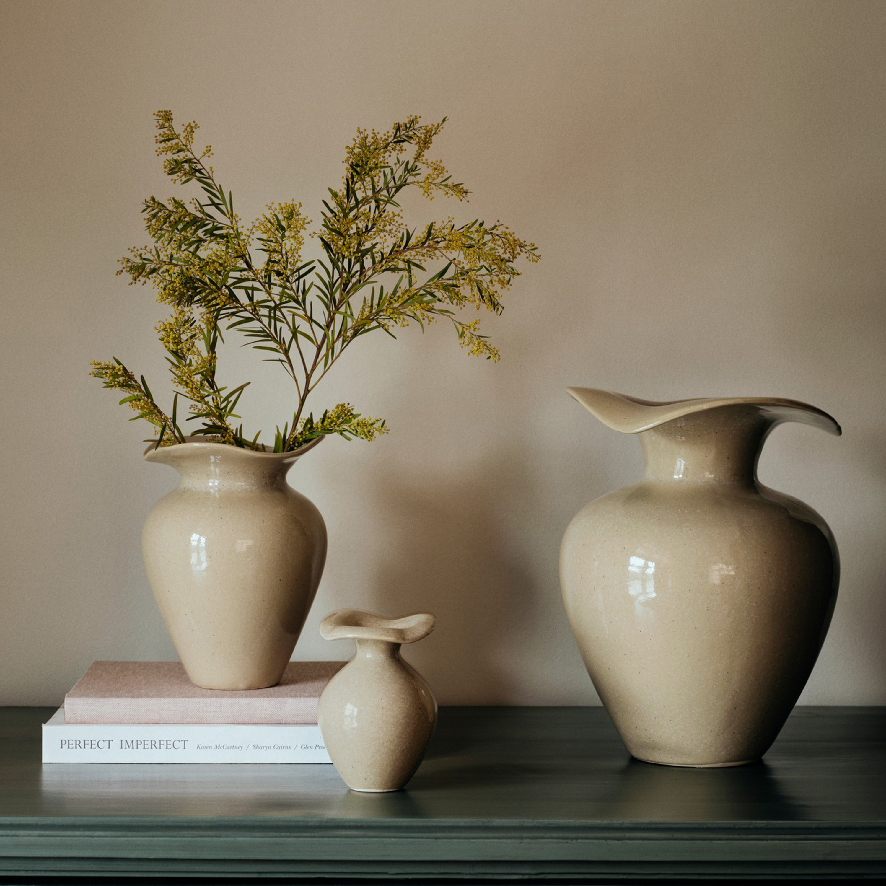 Broste Copenhagen Florentina Vase Beige M