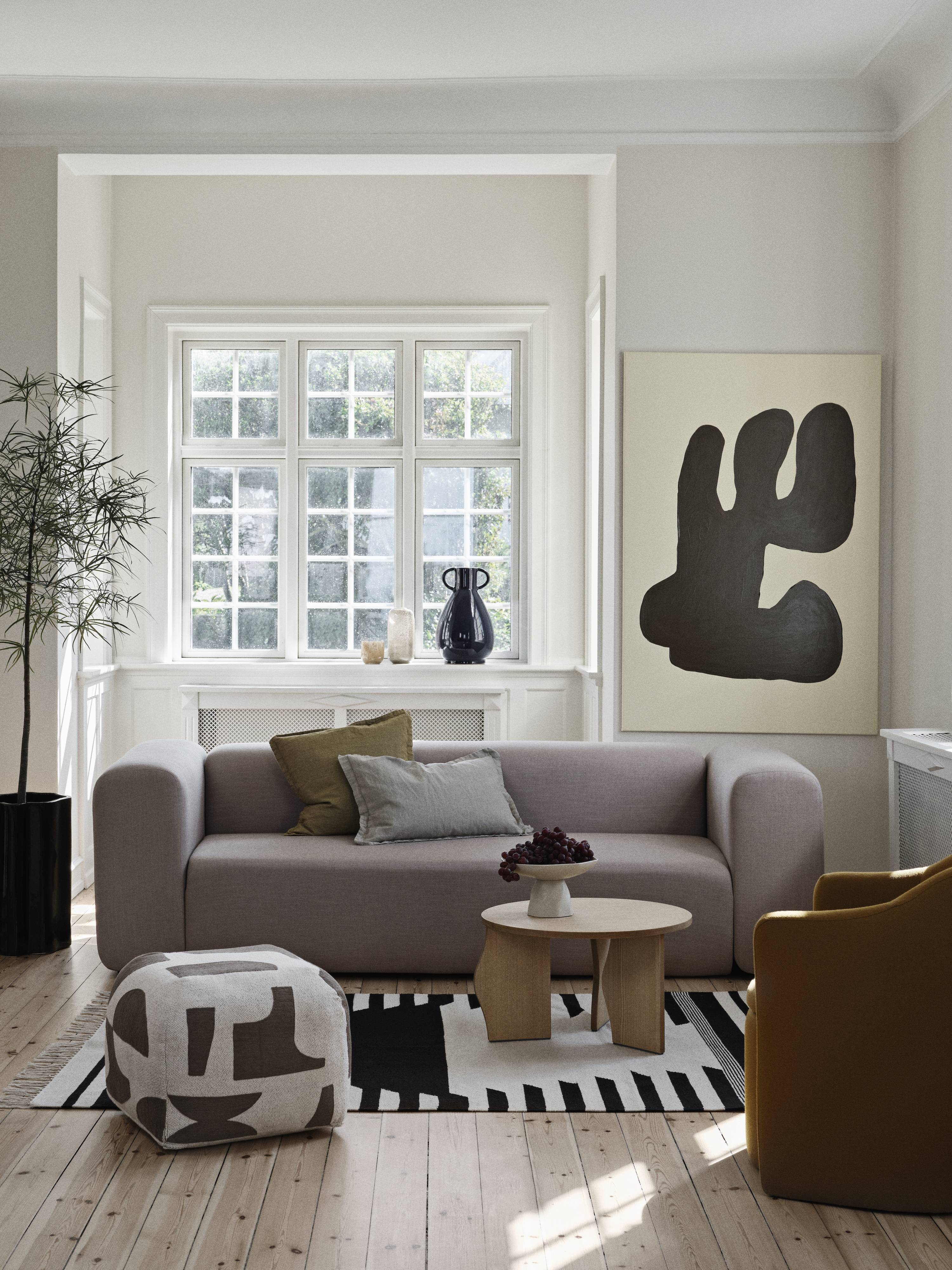 Broste Copenhagen Linn Kissenbezug Grape Leaf Green 50x50