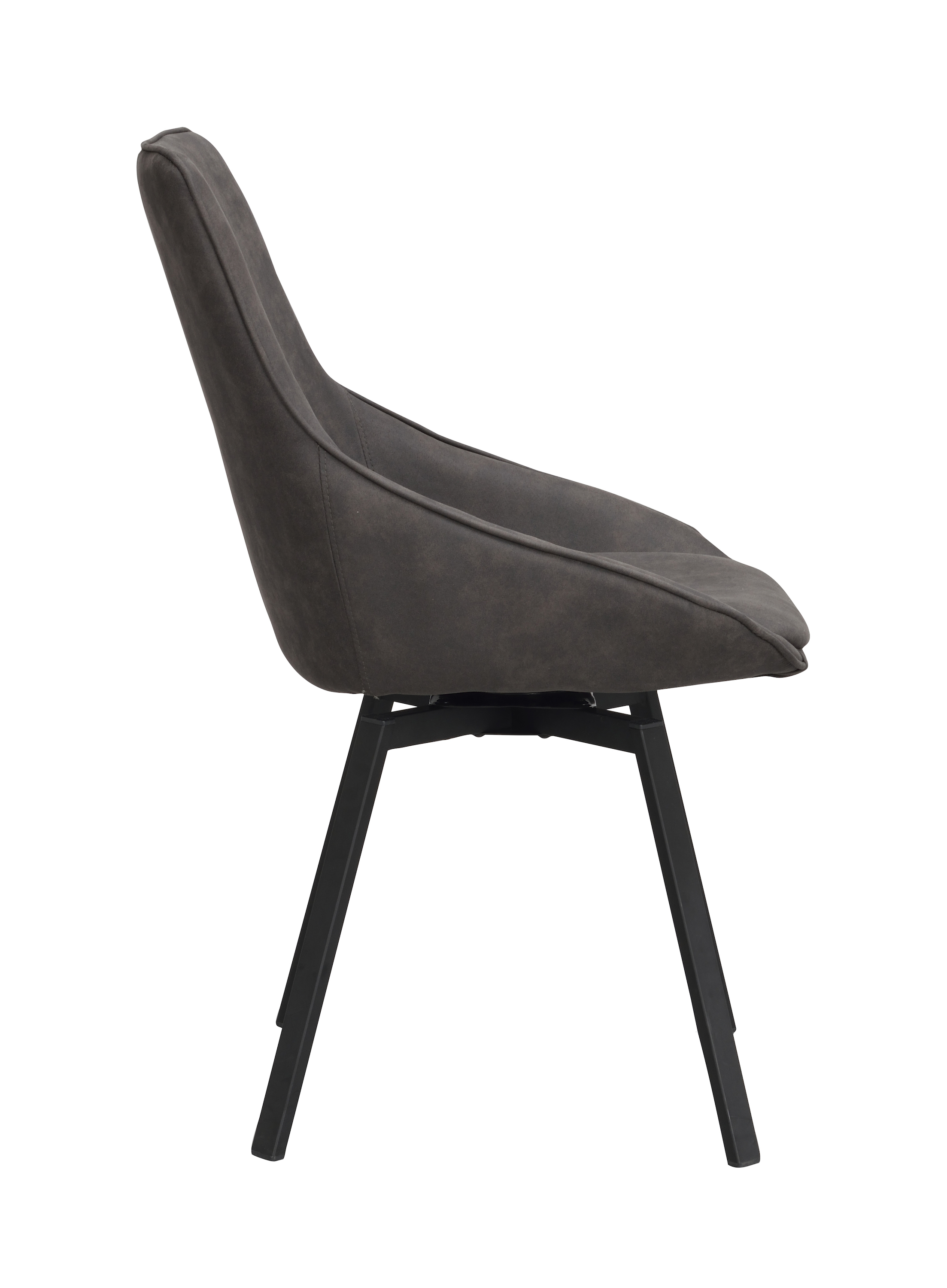 Rowico Home Alison Matstol Mörkgrå Microfiber/Svart