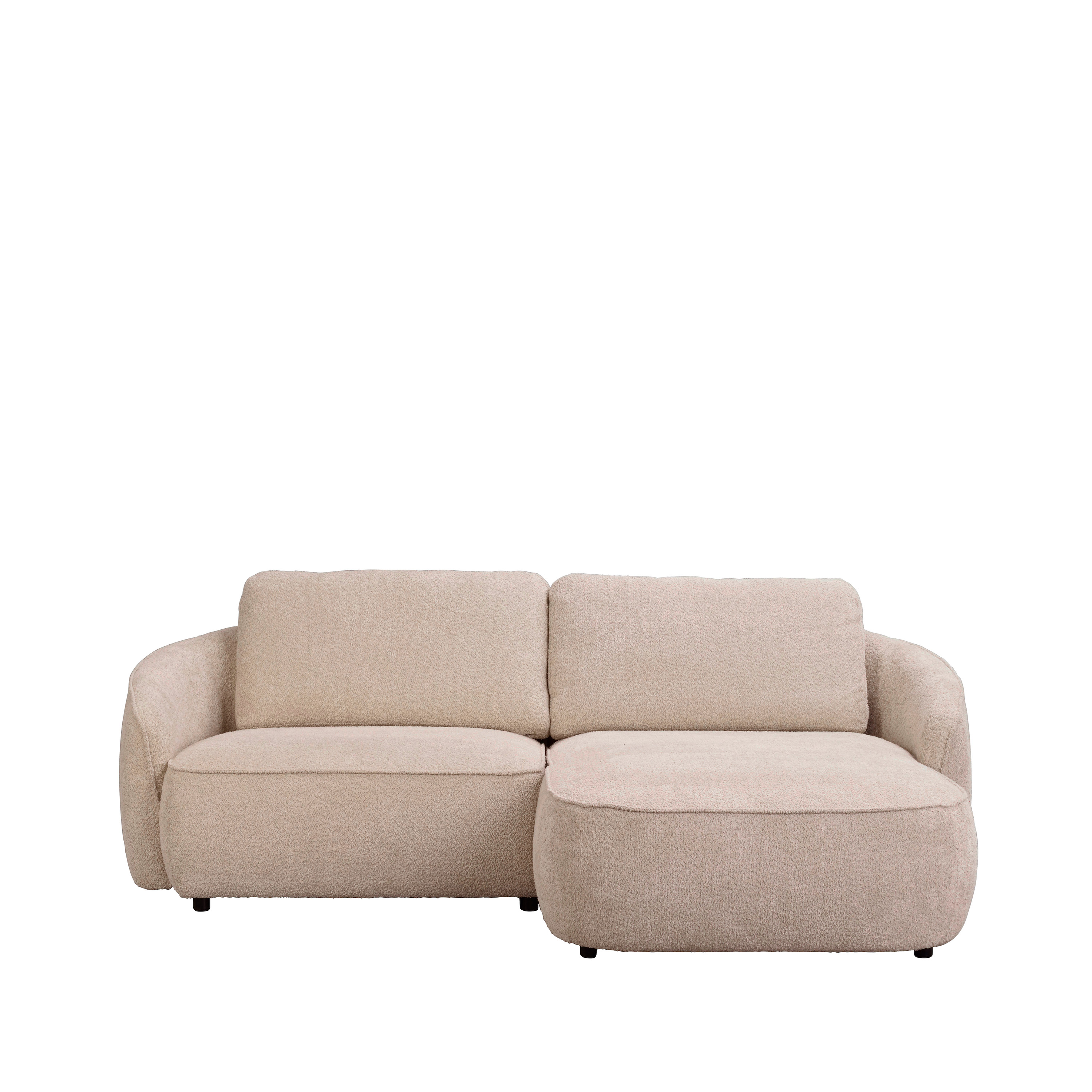 Norris 3-Sitzer Sofa Chaiselongue Rechts Beige 226cm