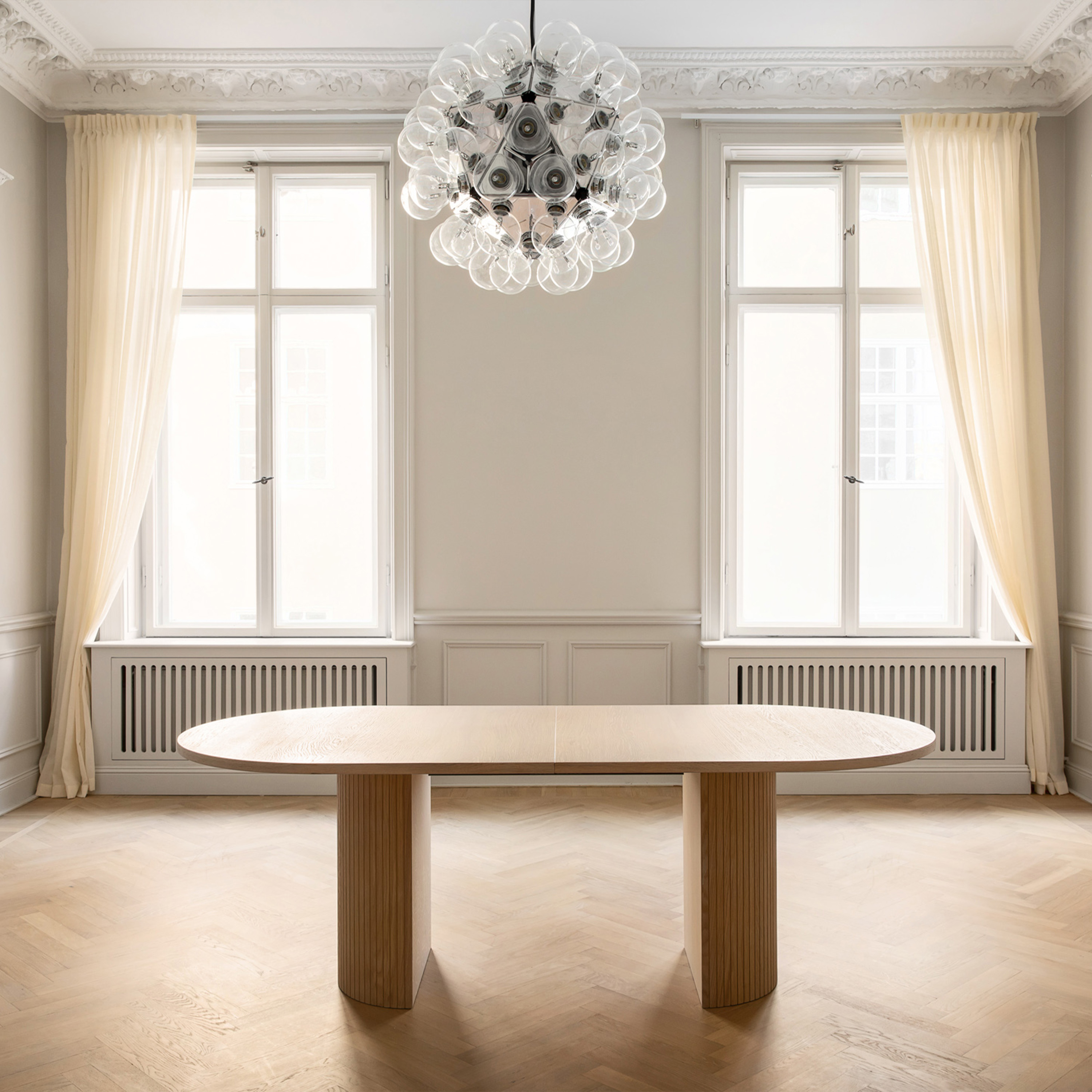 Sleepo Collection Bauer Matbord Vitoljad Ek 250+50