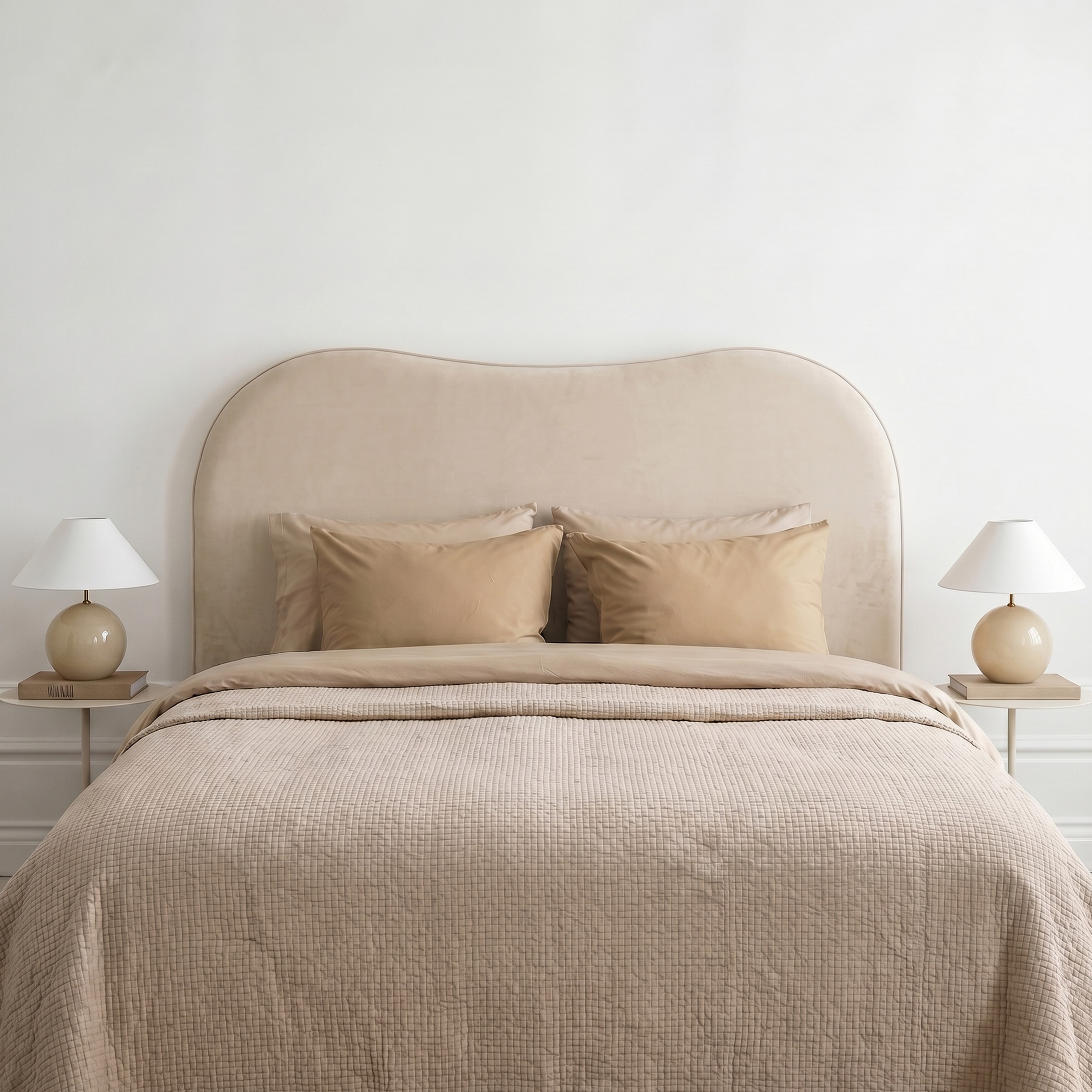 Sleepo Collection Lola Sengegavl Fløyel Beige 180cm