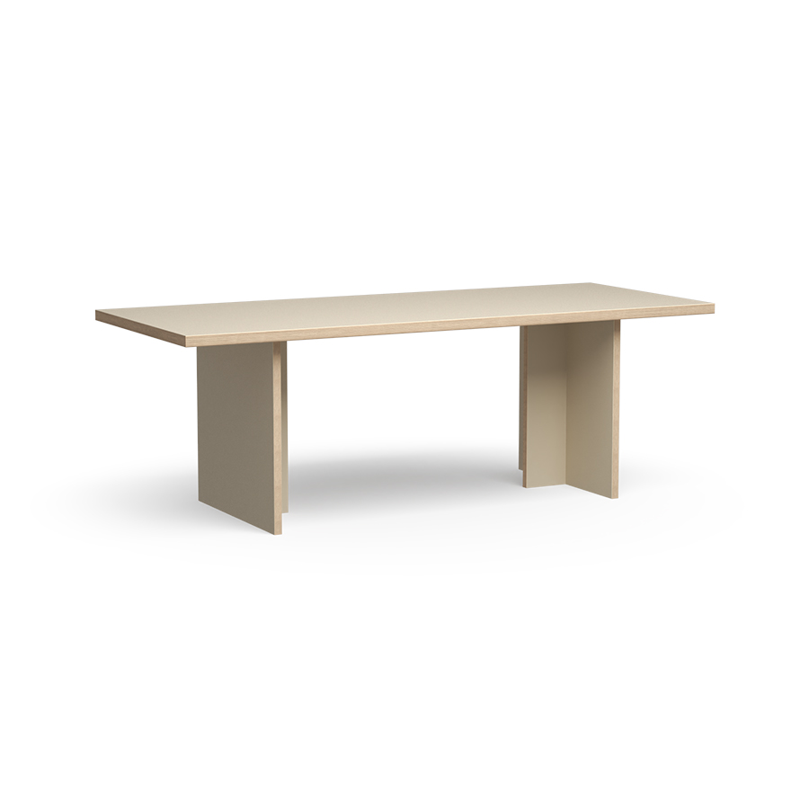 HKliving - Matbord Cream 220cm - Beige
