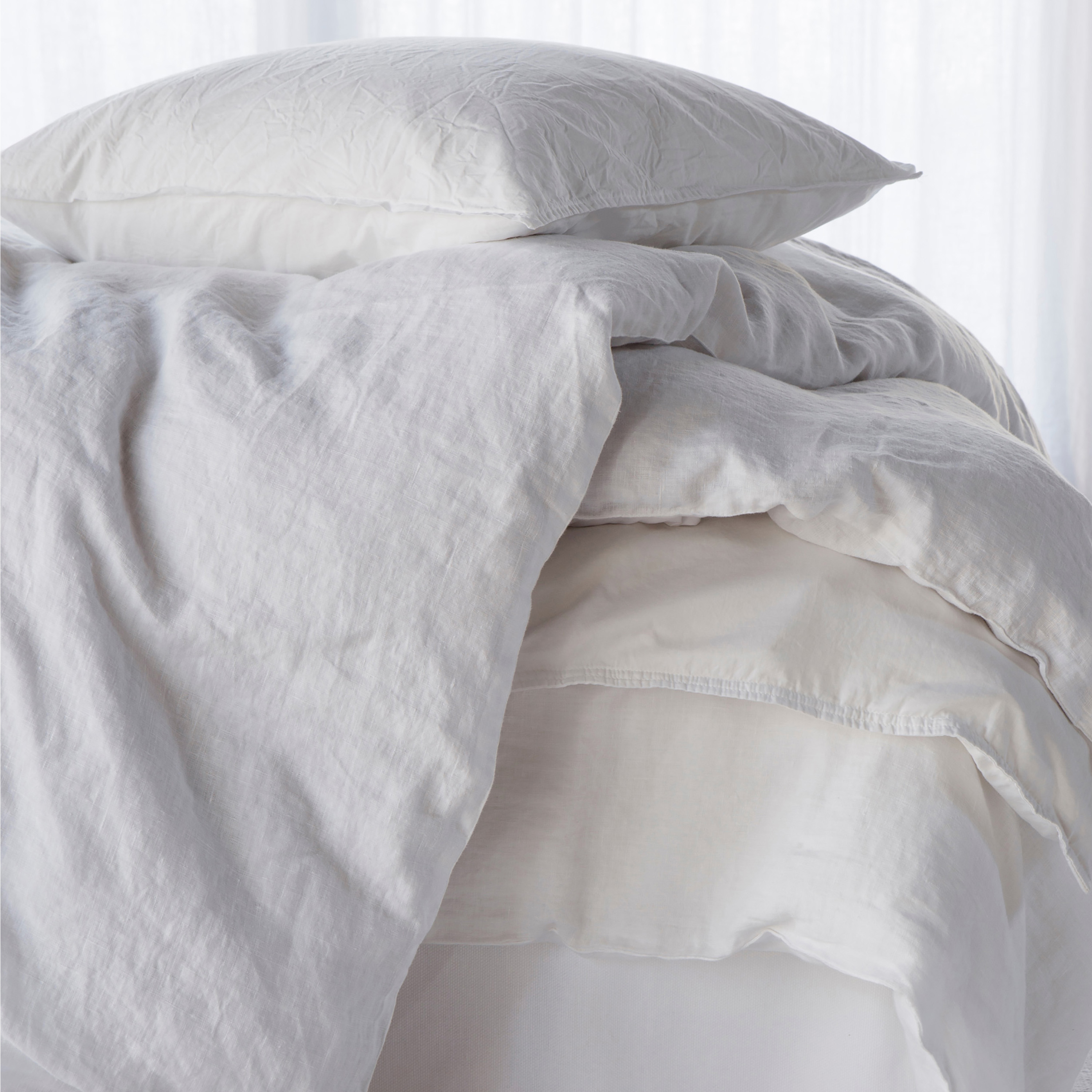 Himla Sunrise Pussilakana Pellava Valkoinen 150x210