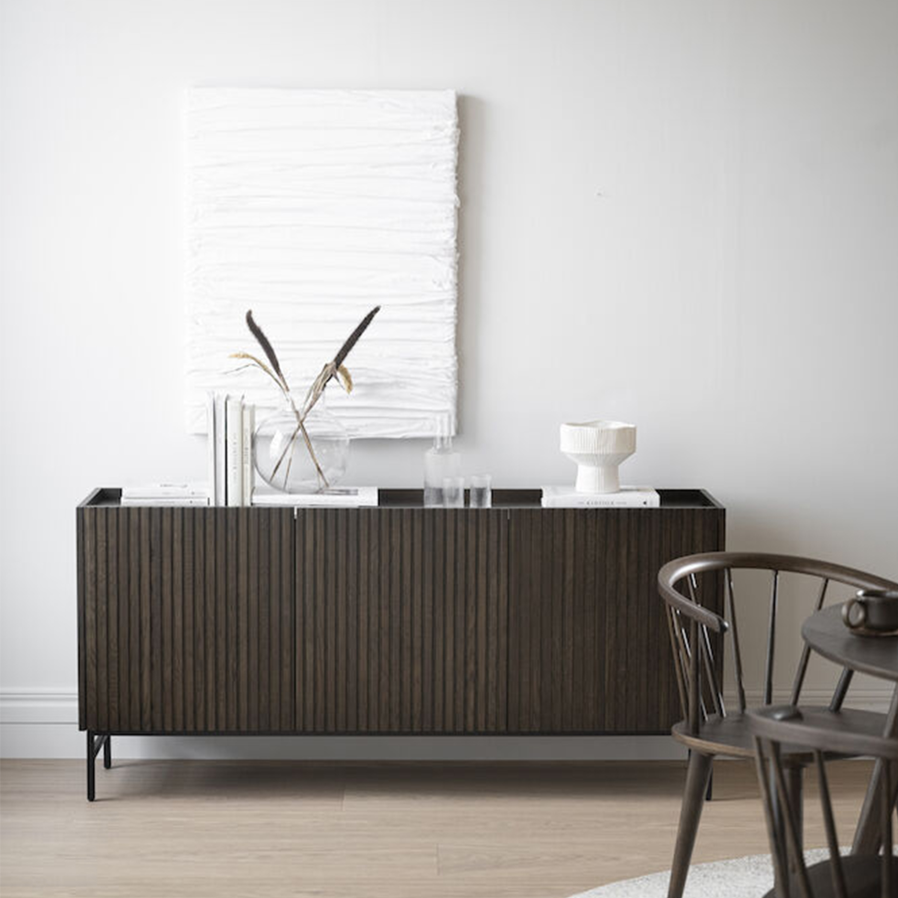 Rowico Home Halifax Sideboard Braun/Schwarz 160cm