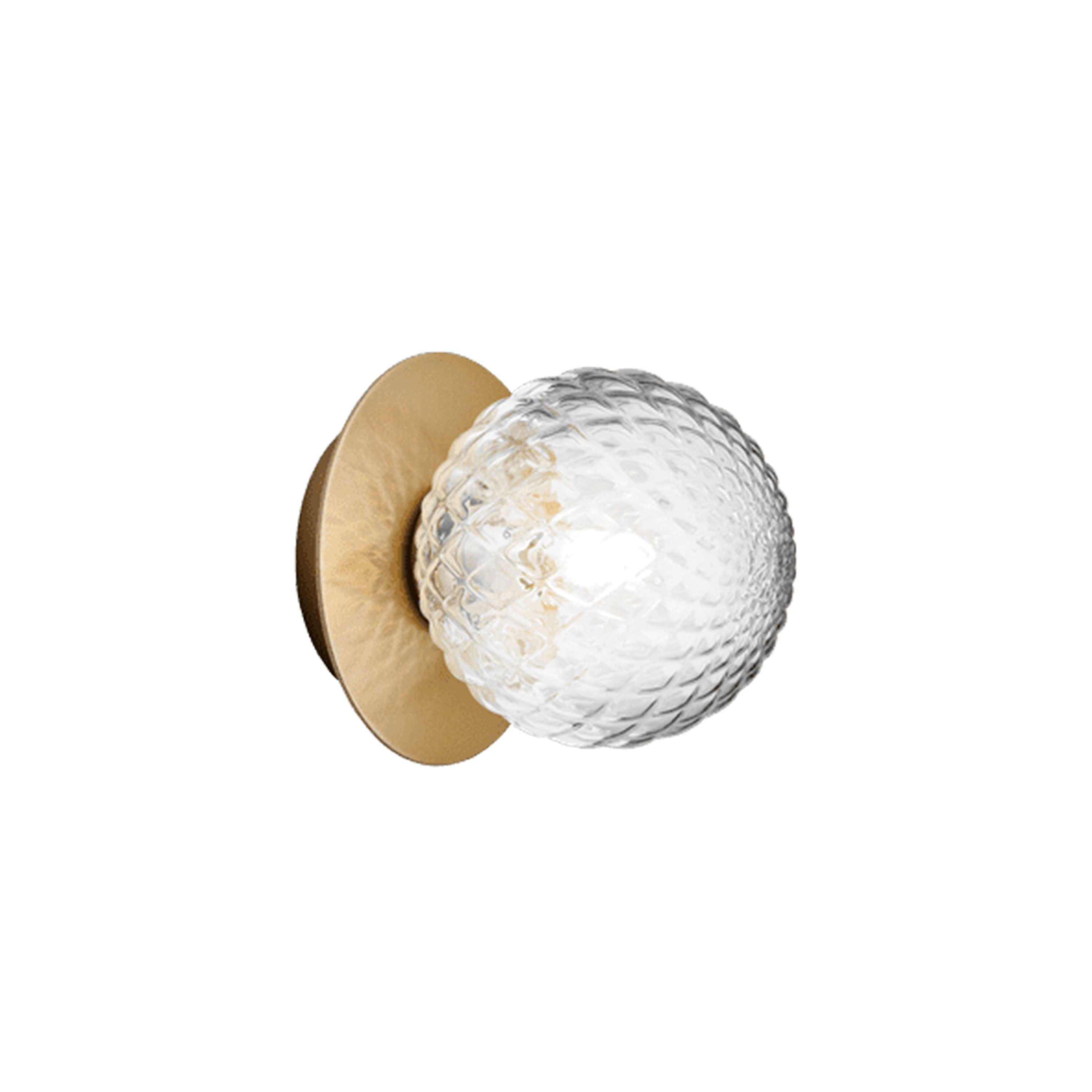Liila 1 Vägg/Taklampa Nordic Gold/Optic Clear Small
