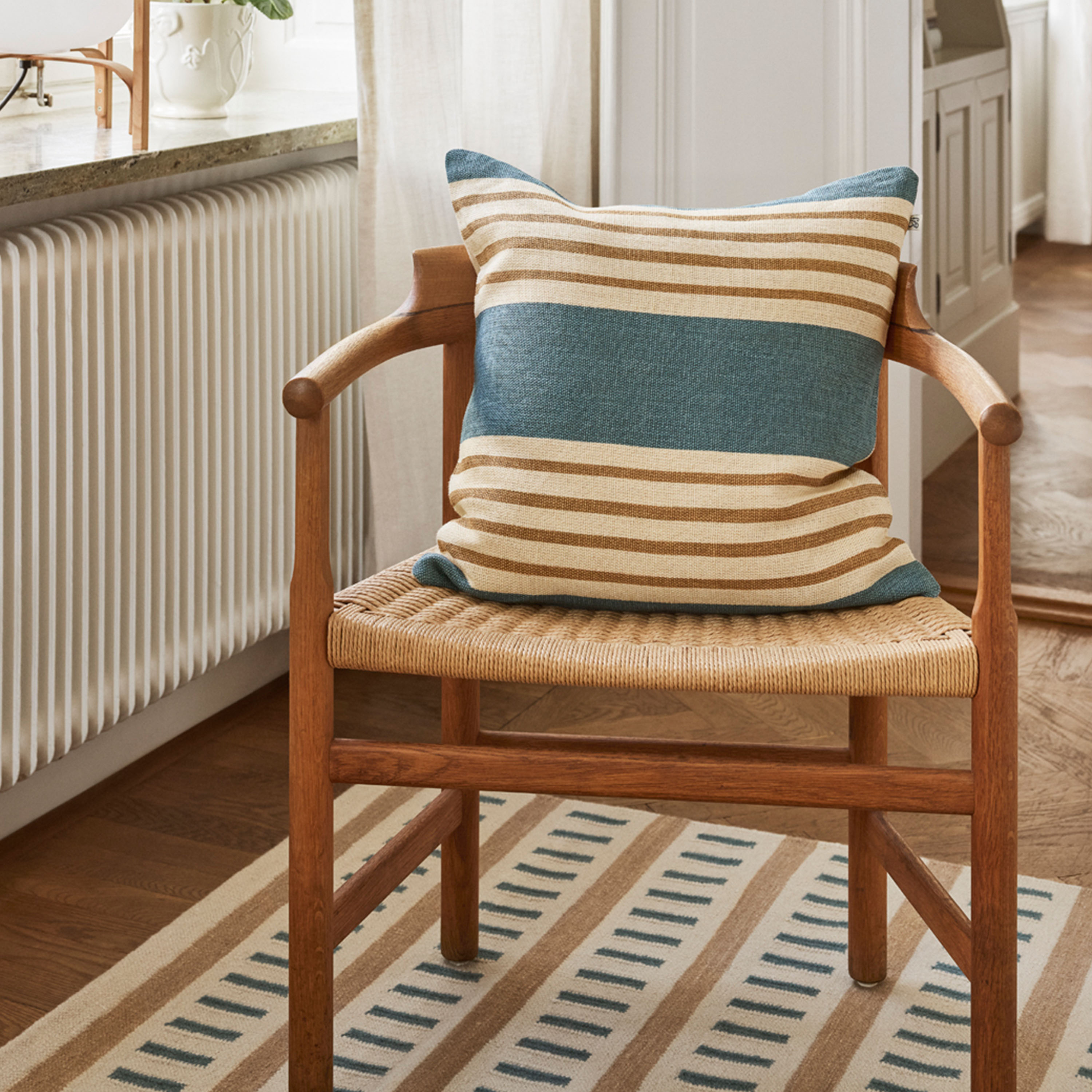 Aria Tyynyliina Heaven Blue/Khaki 50x50