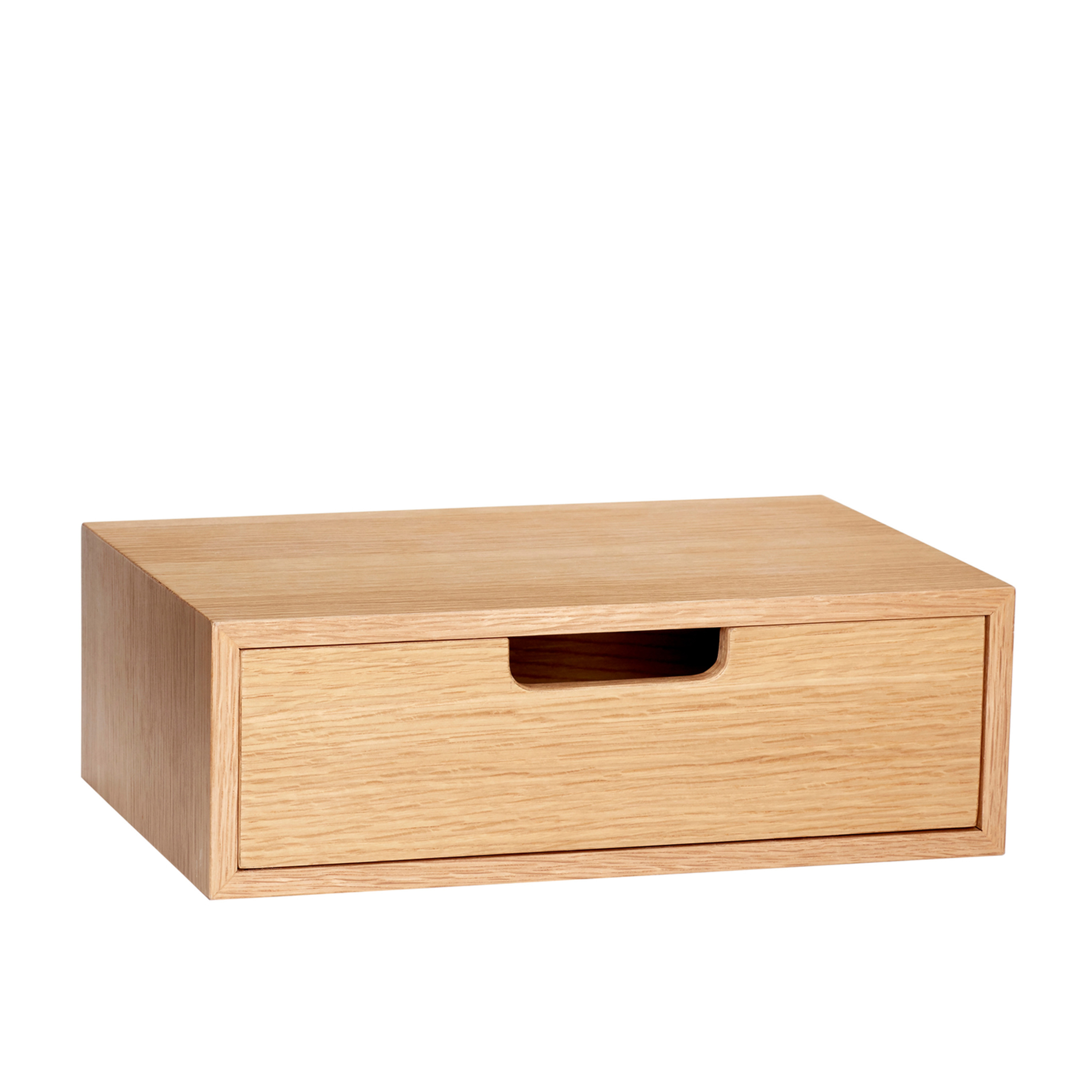 Hübsch - Hide Kaappi Box Natural 30cm Puu - MDF, Ekfanér - Yöpöydät