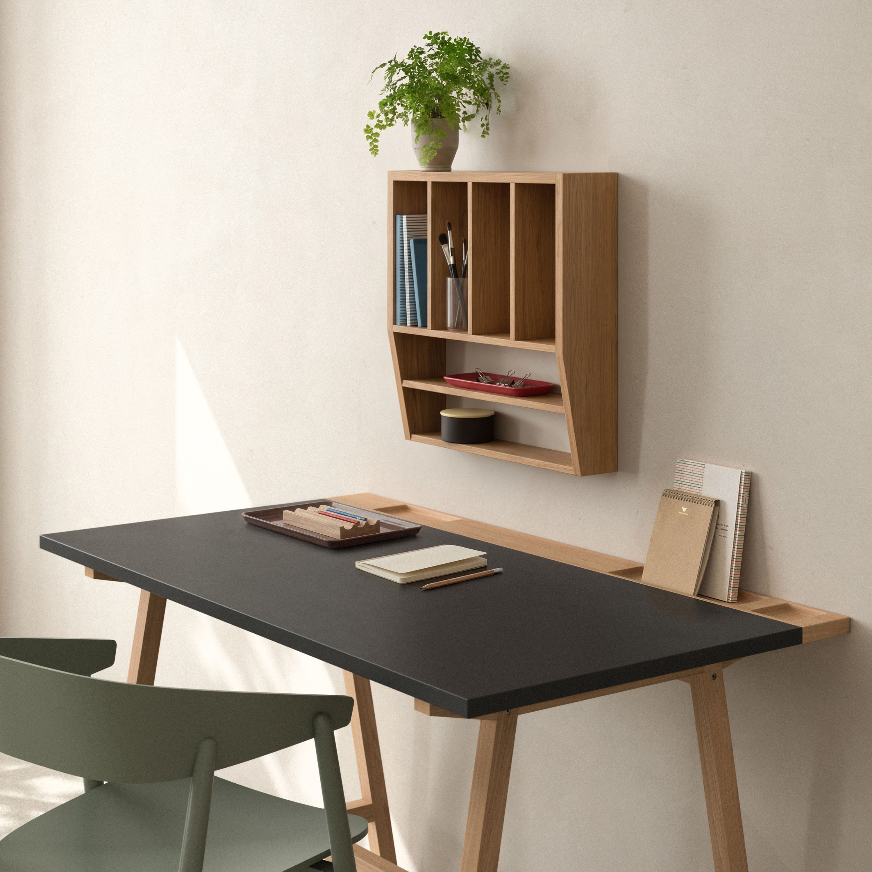 Andersen Furniture Reed Vägghylla Natural 50x50