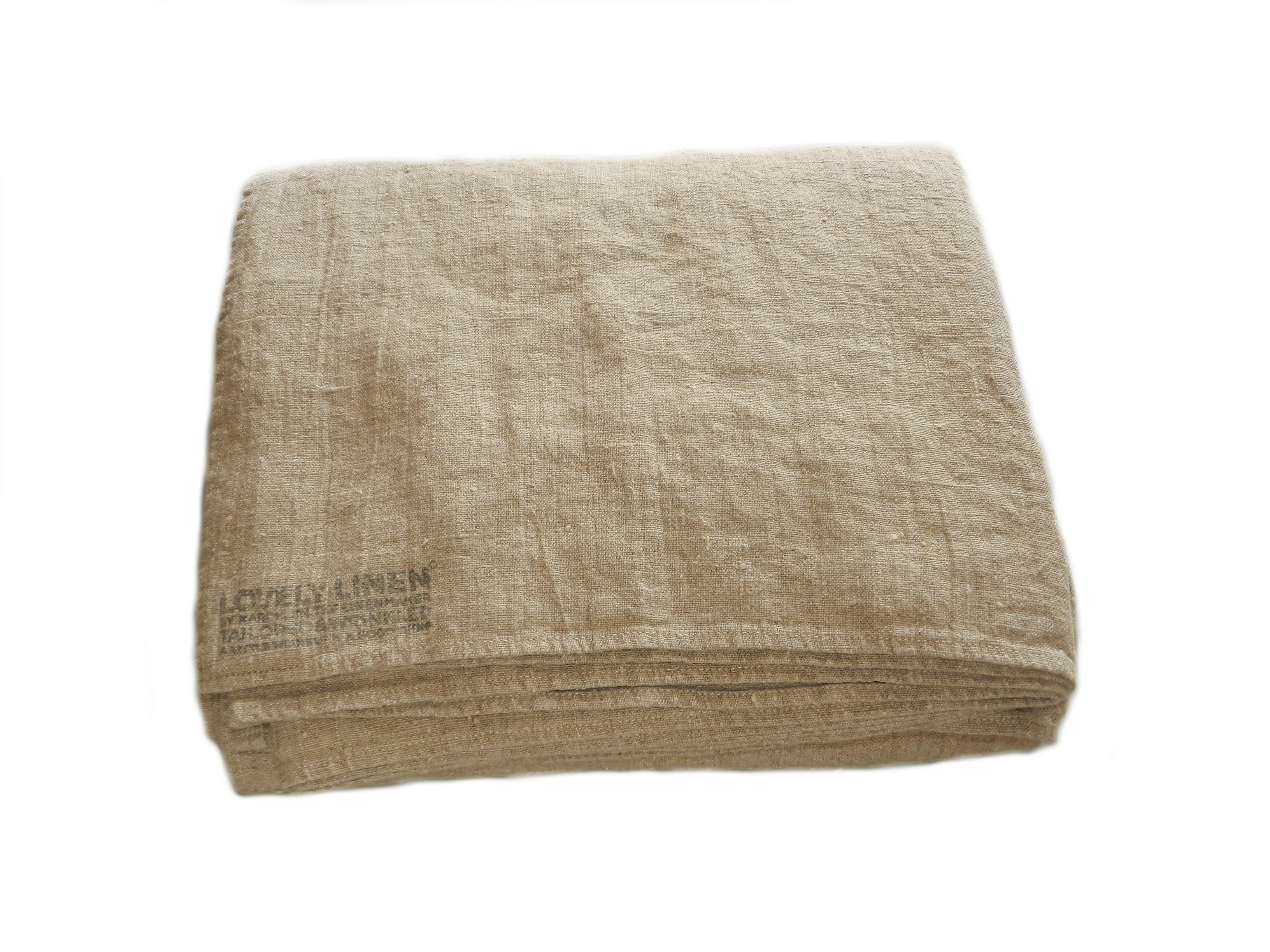 Lovely Linen - Sengeteppe Naturbeige 230 x 290 - Sengekapper