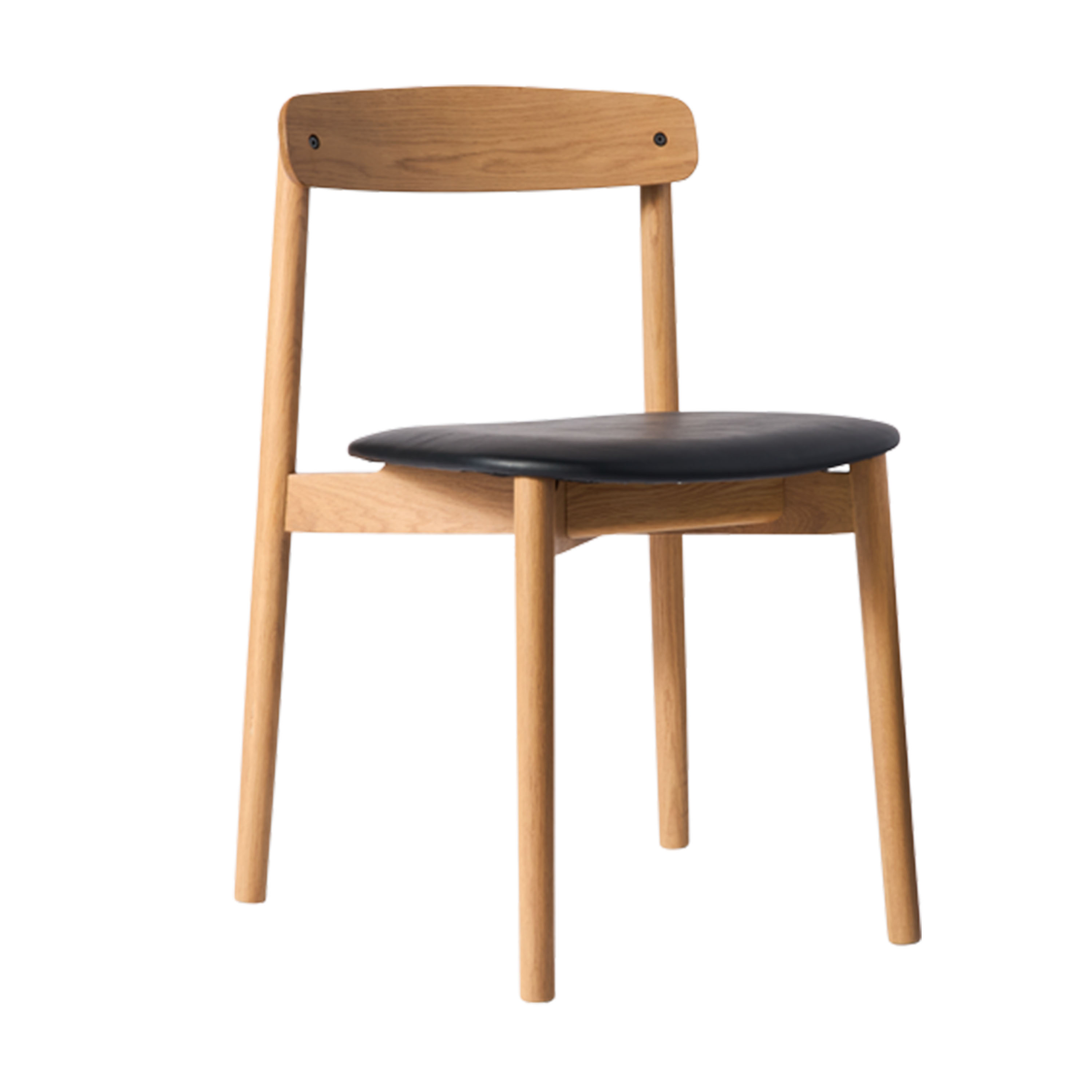 Unite Matstol Ek/Svart Läder