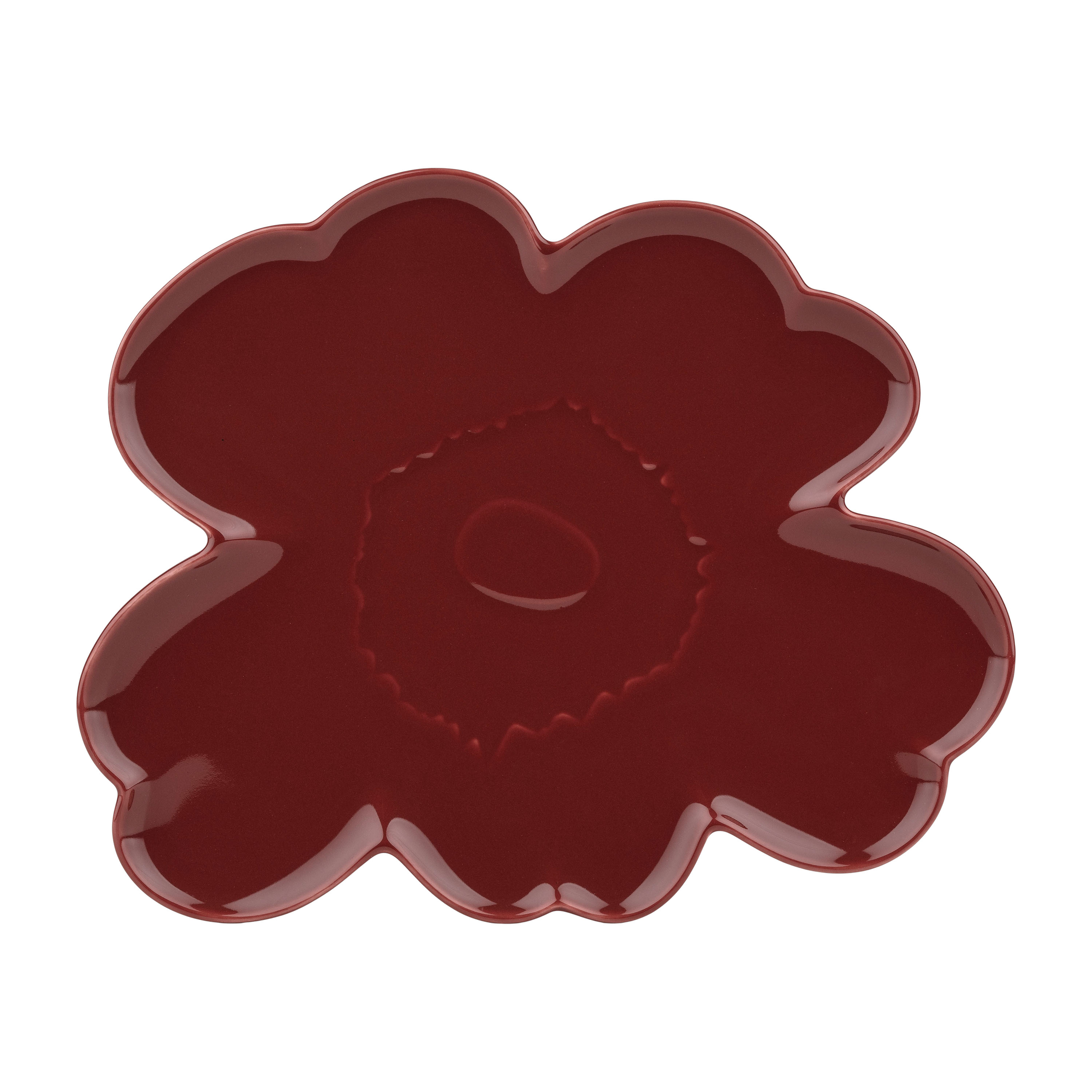 Unikko Serveringsfat Vinrød 32 cm