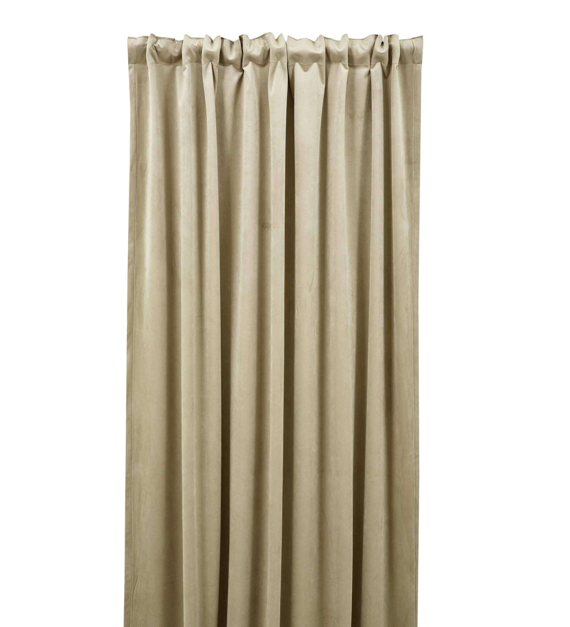 Anna Gardinlängd Sammet Beige 280cm