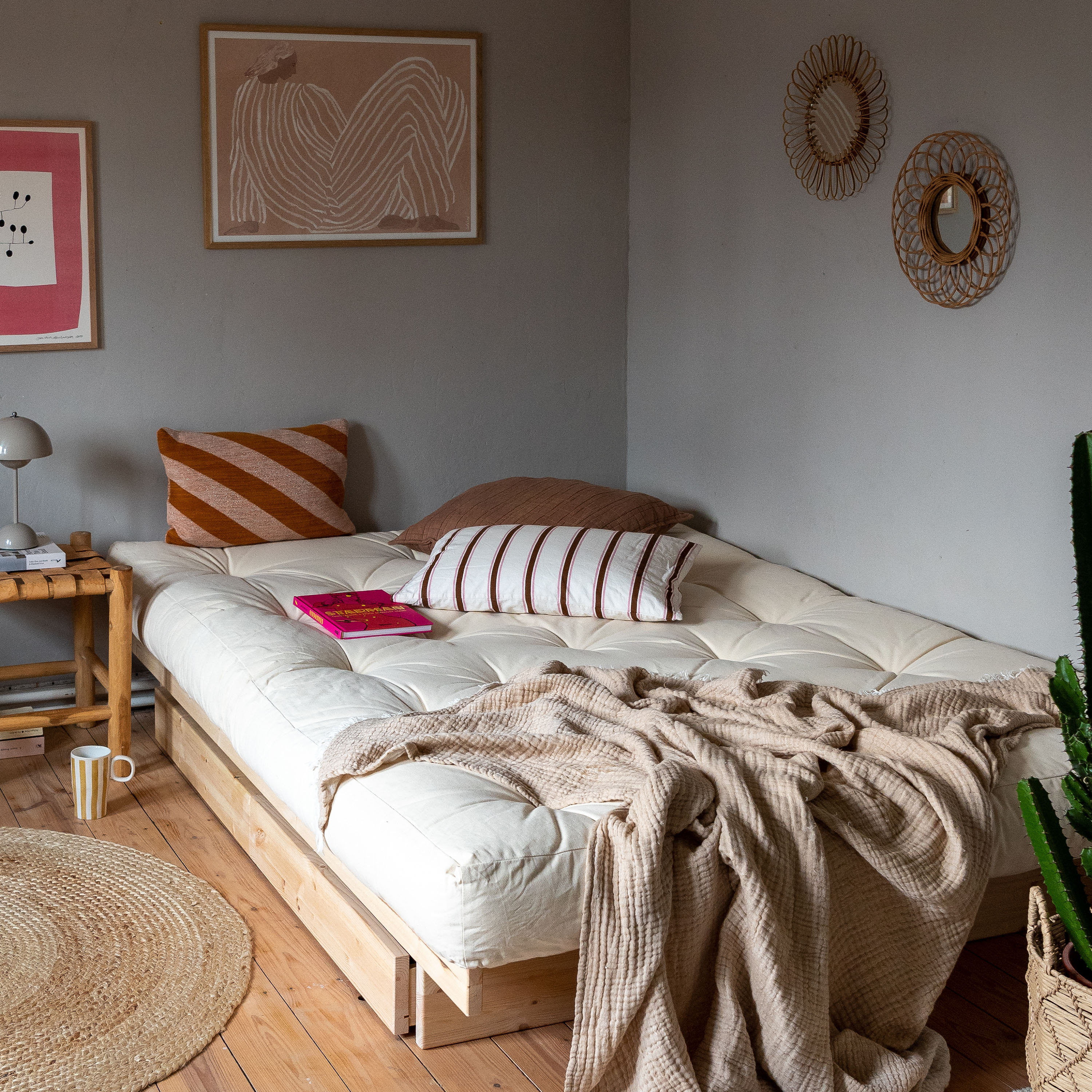 Karup Design Kanso Bed frame incl 2 Drawers Raw 140cm
