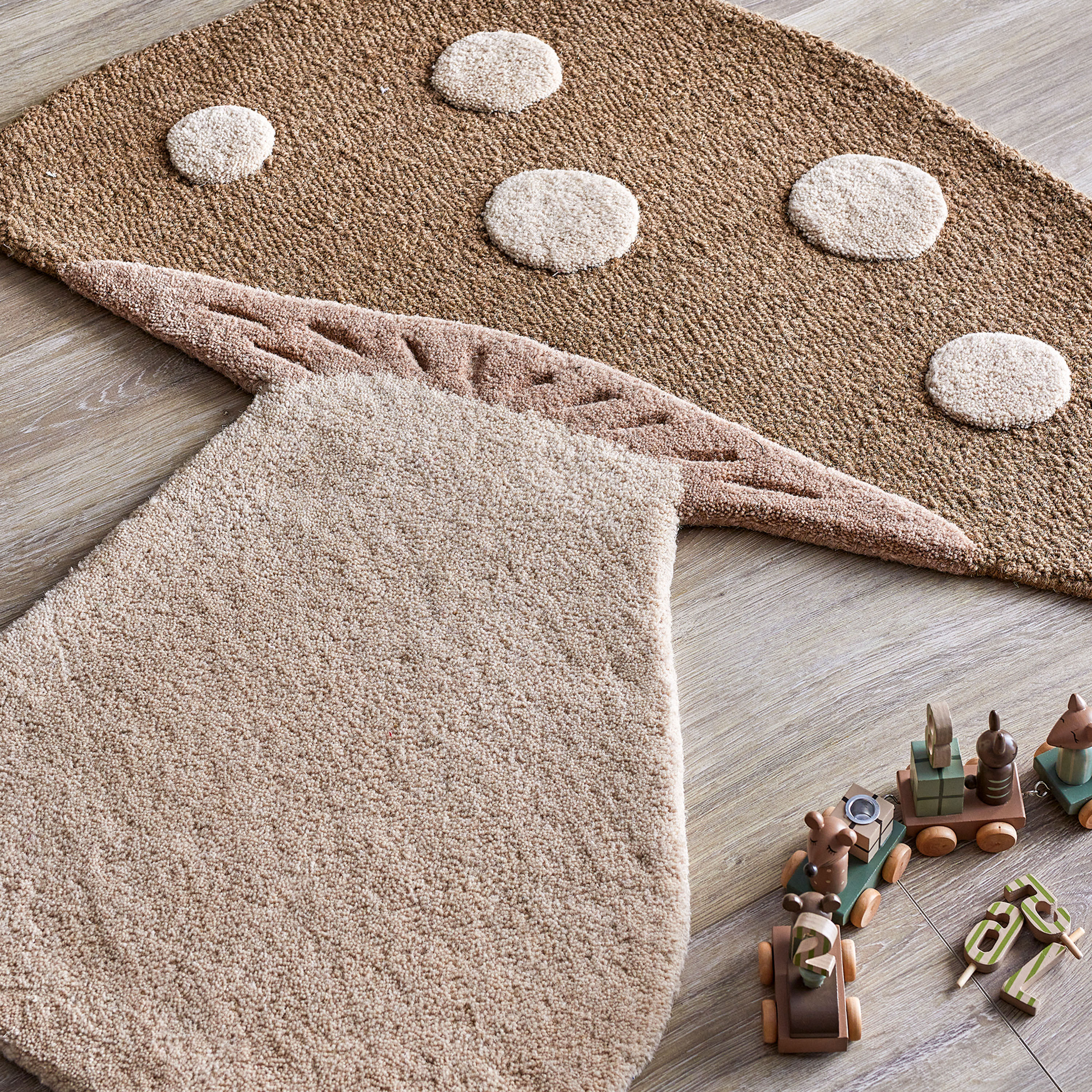 Bloomingville Mushroom Ullmatta Brown 85x90
