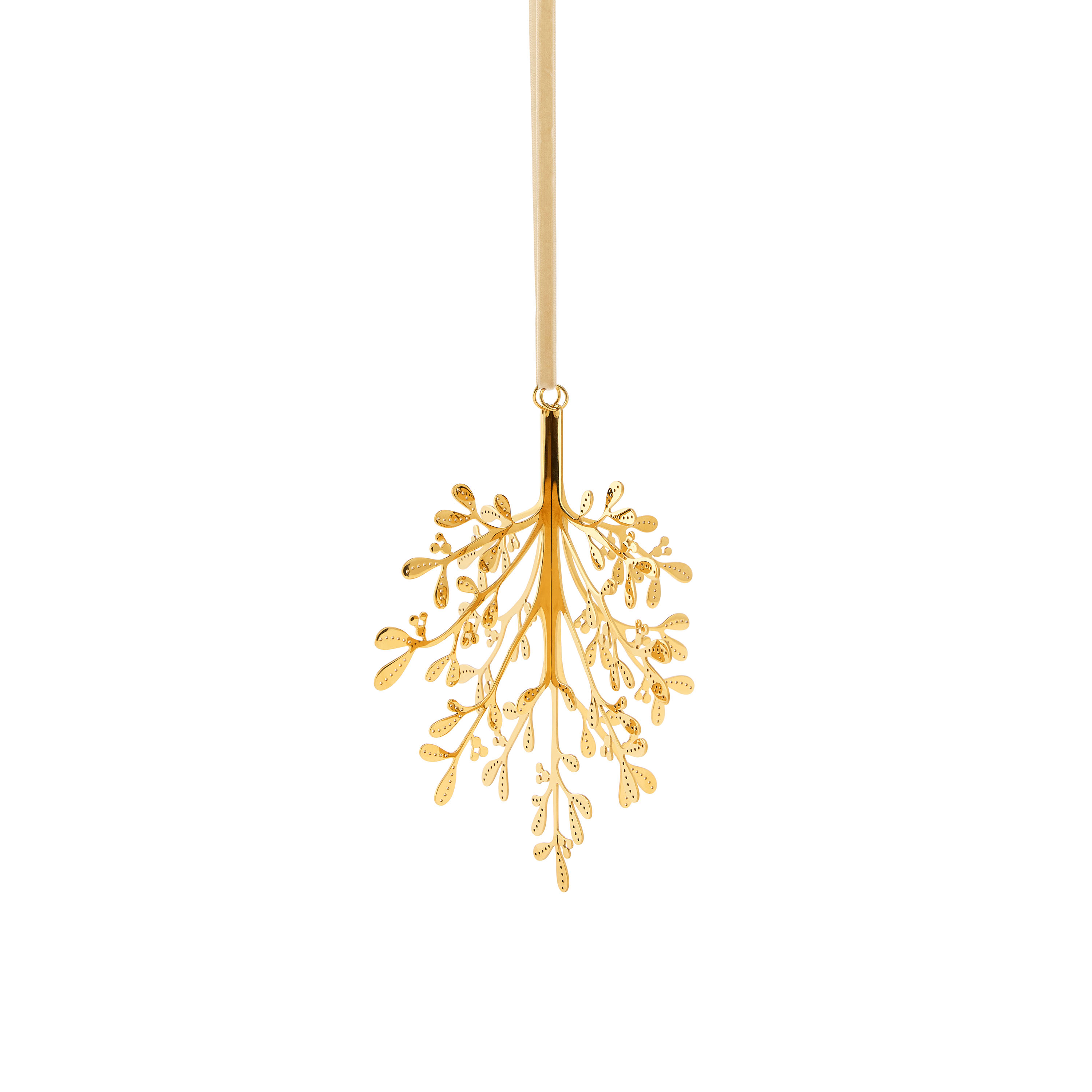 Christmas Deco Mistletoe Koriste Brass 20cm