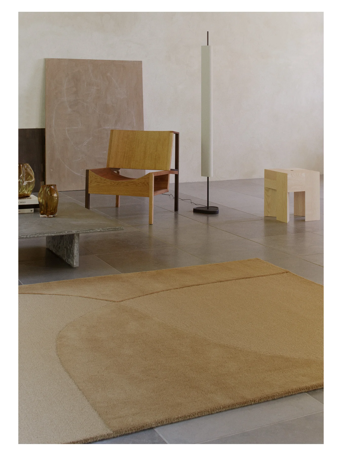 Linie Design Split Plains Ullmatta Mustard 170x240