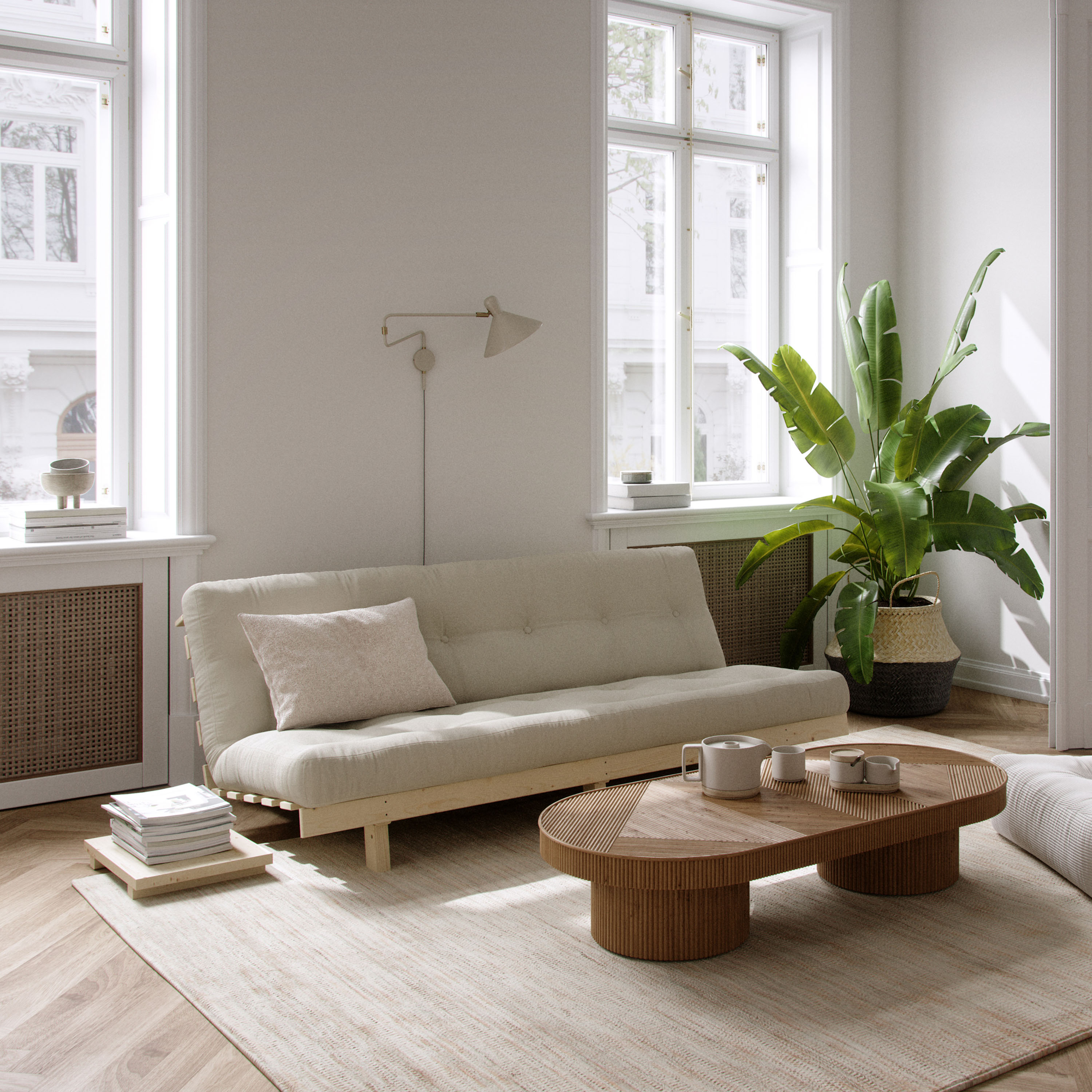 Karup Design Lean Vuodesohva Natur/Natural 190cm