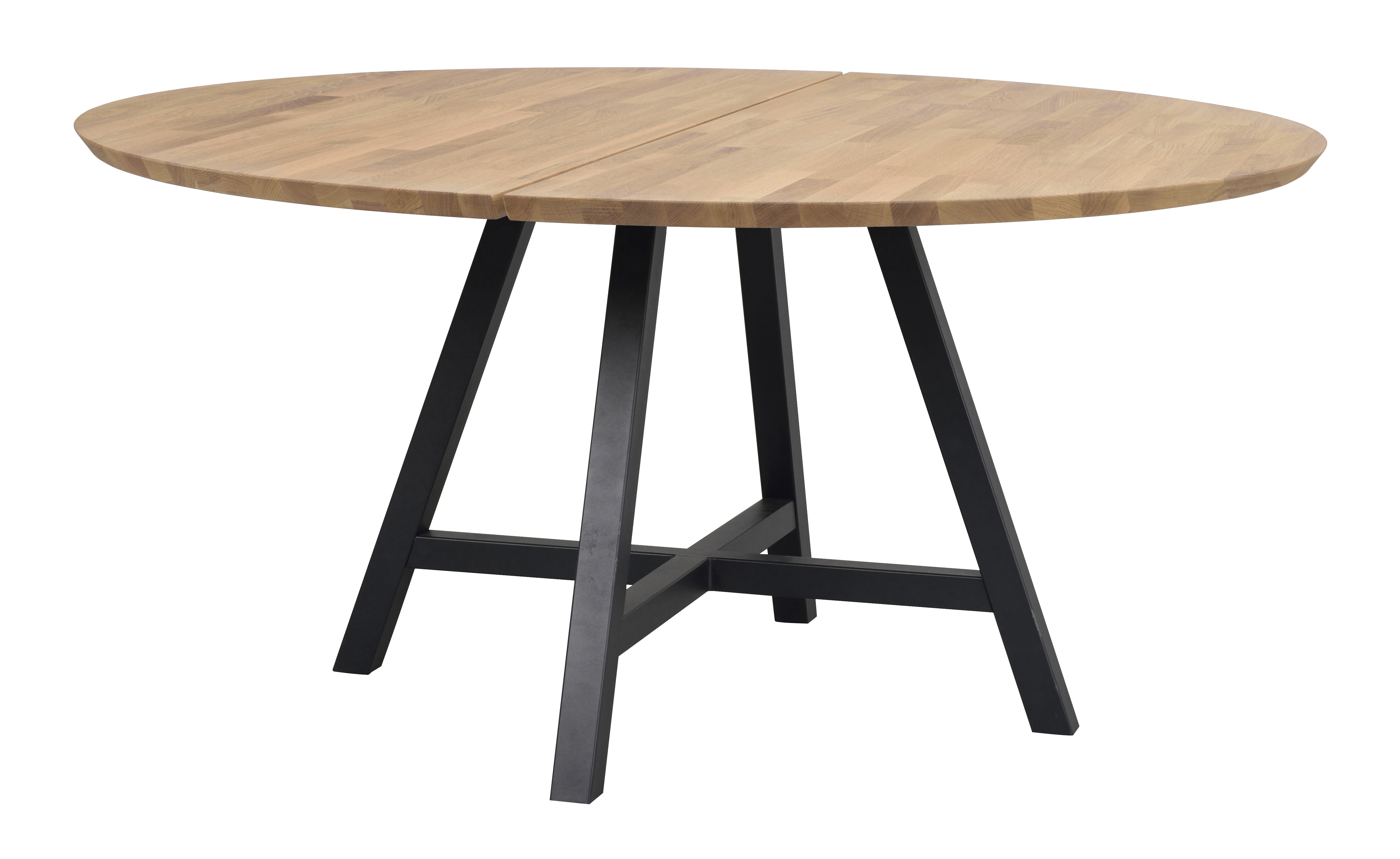 Rowico Home - Carradale Matbord A-ben Ek/Svart Ø150 - Trä