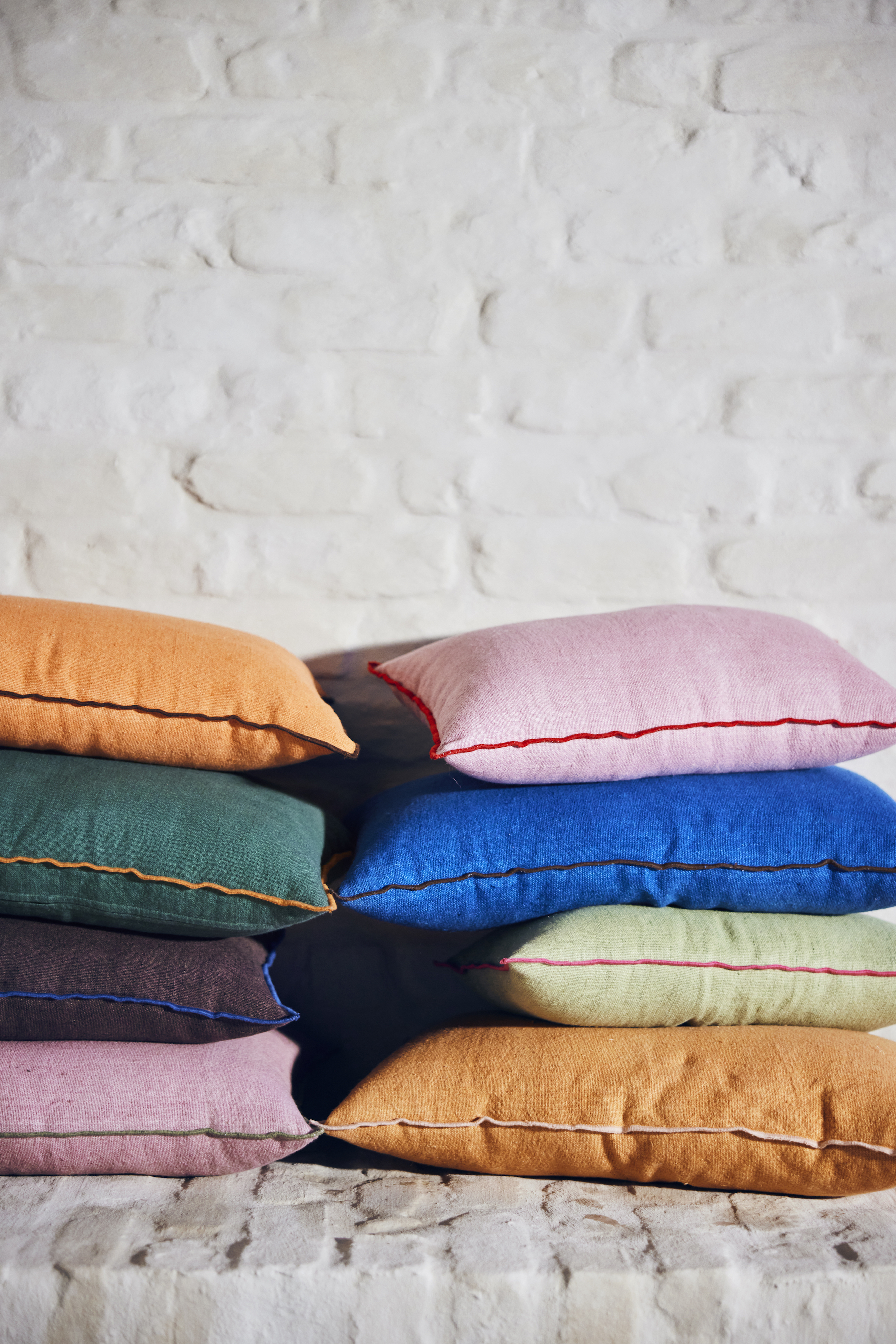 HKliving Linen Prydnadskudde Candyfloss 50x30