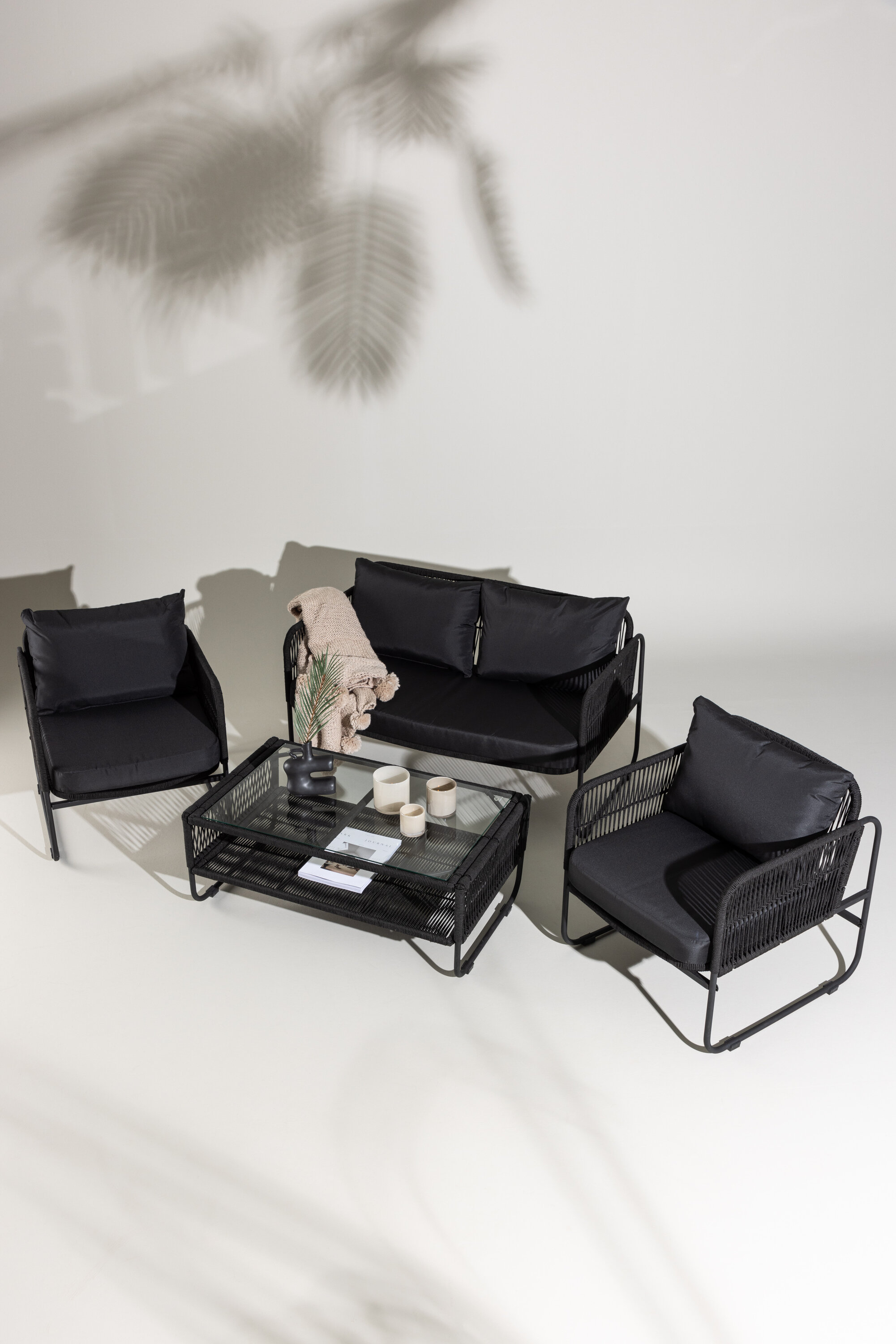 Venture Home Utah Lounge Set Svart
